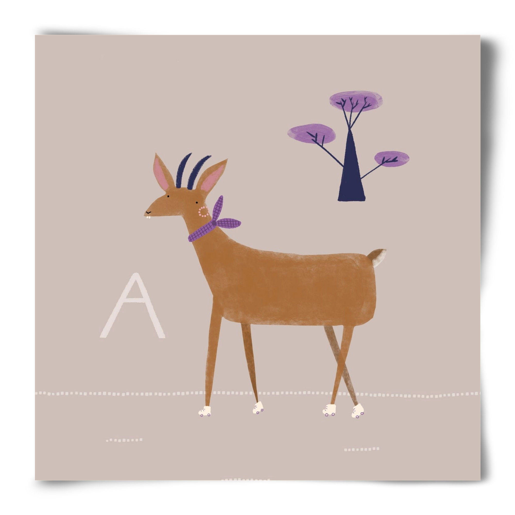 A, mint Antilop, 50x50 cm, Keret nélkül