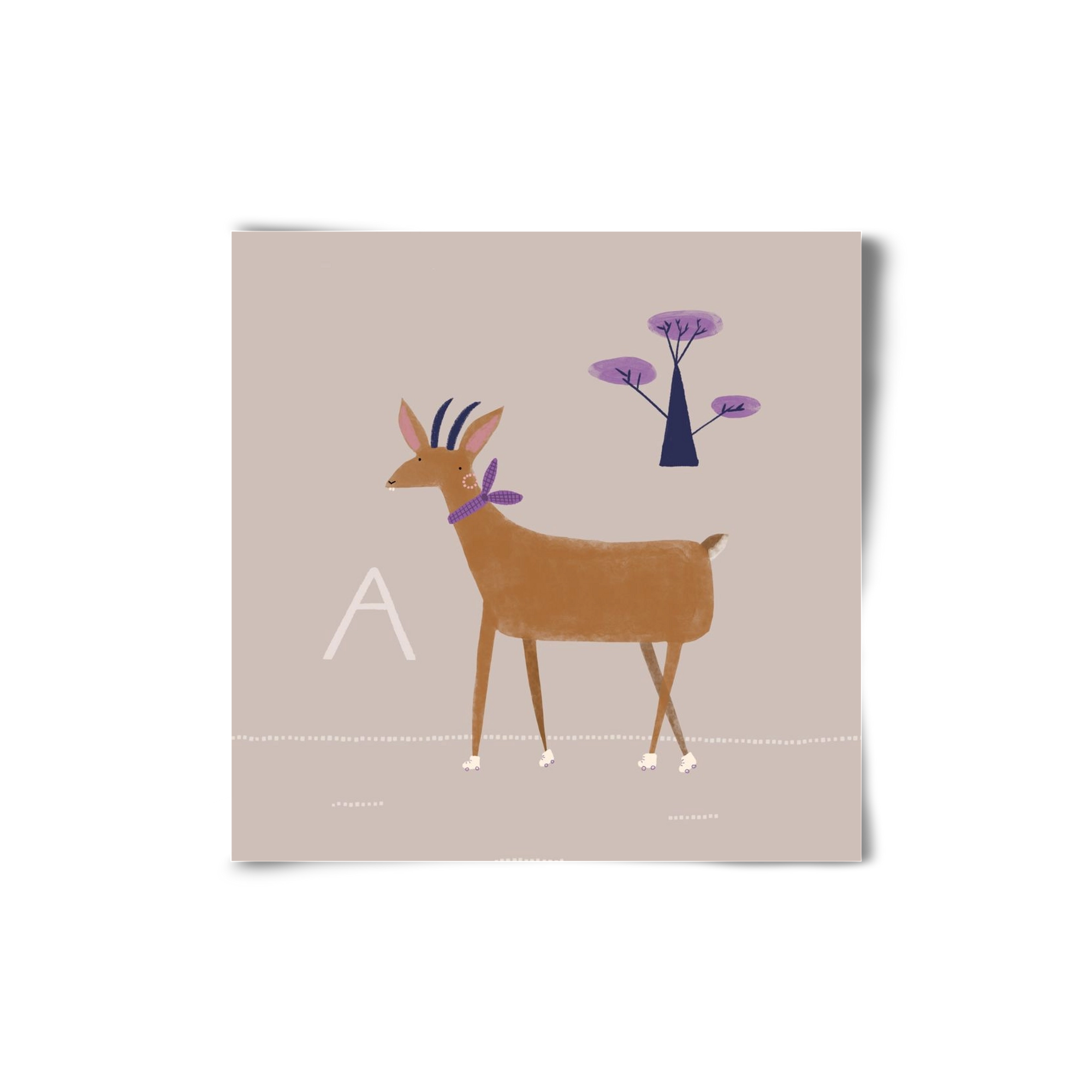 A, mint Antilop, 20x20 cm, Keret nélkül
