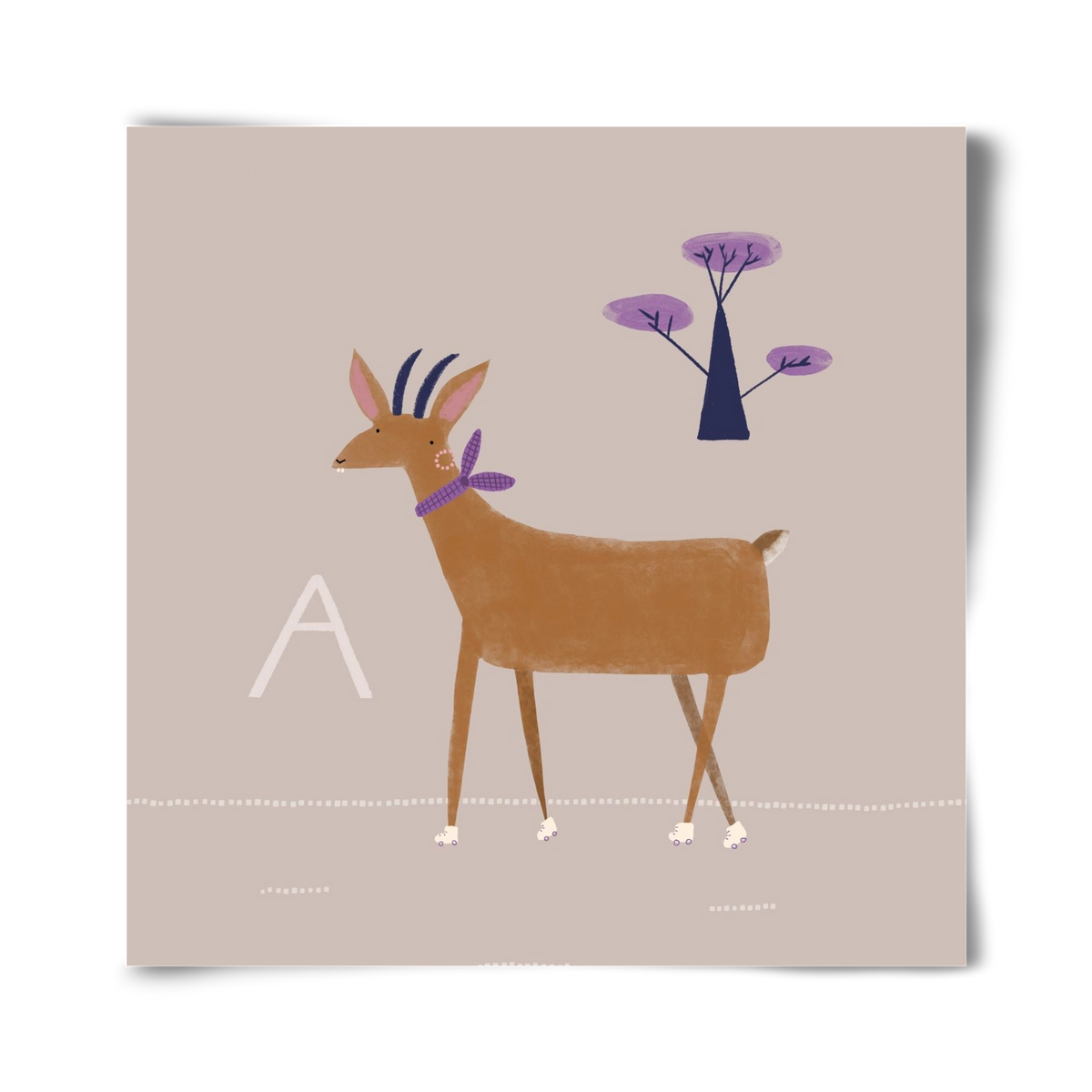 A, mint Antilop, 40x40 cm, Keret nélkül