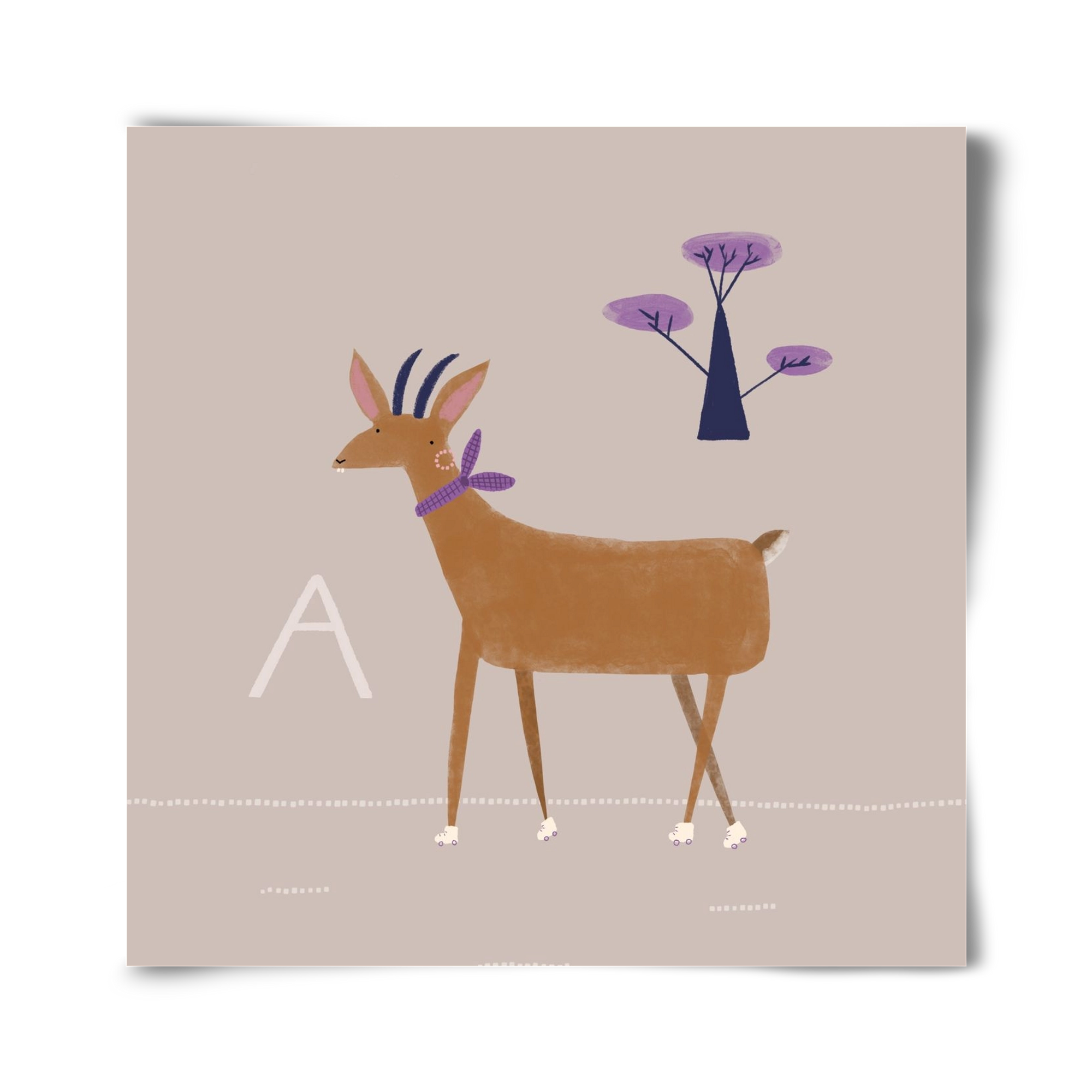 A, mint Antilop, 40x40 cm, Keret nélkül
