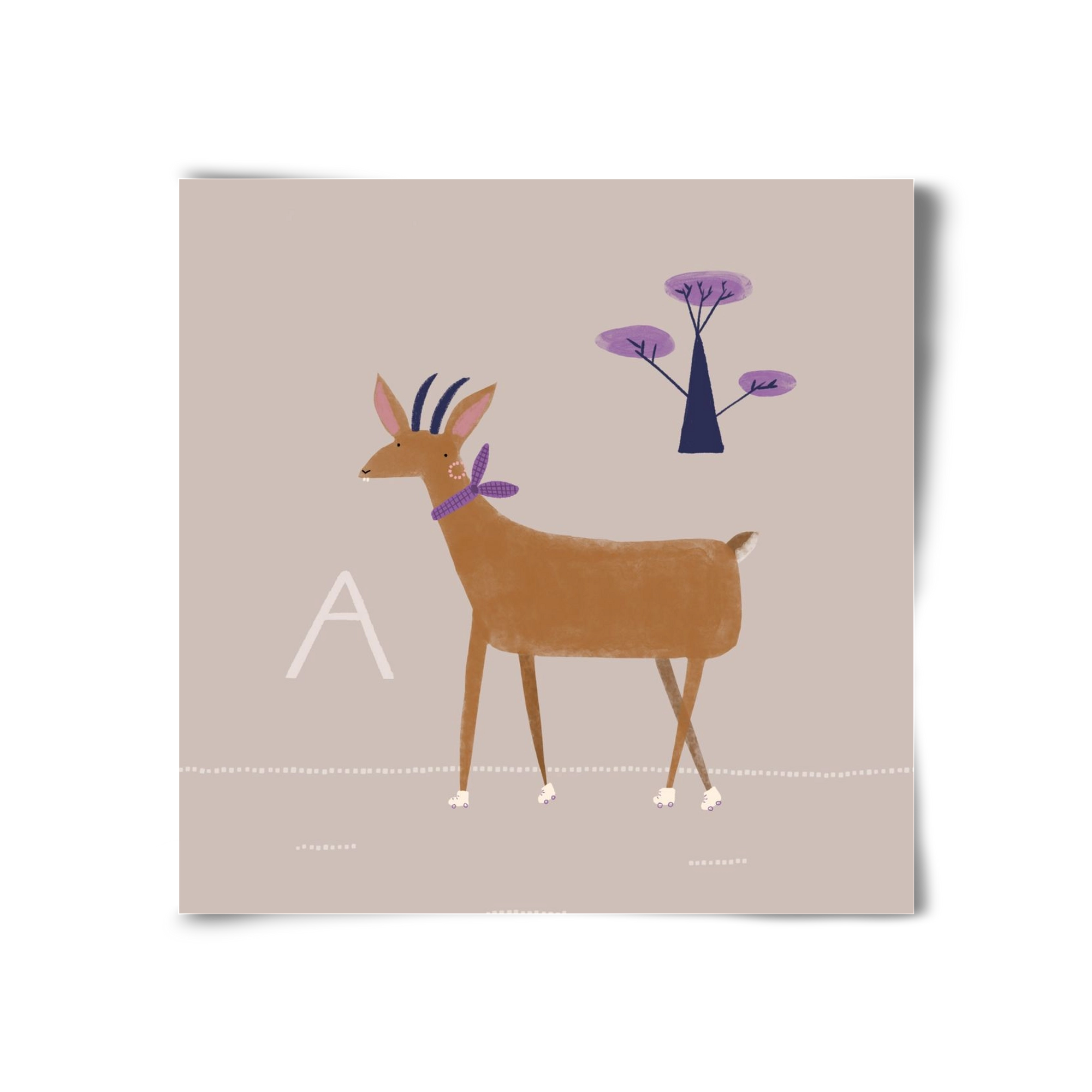 A, mint Antilop, 30x30 cm, Keret nélkül