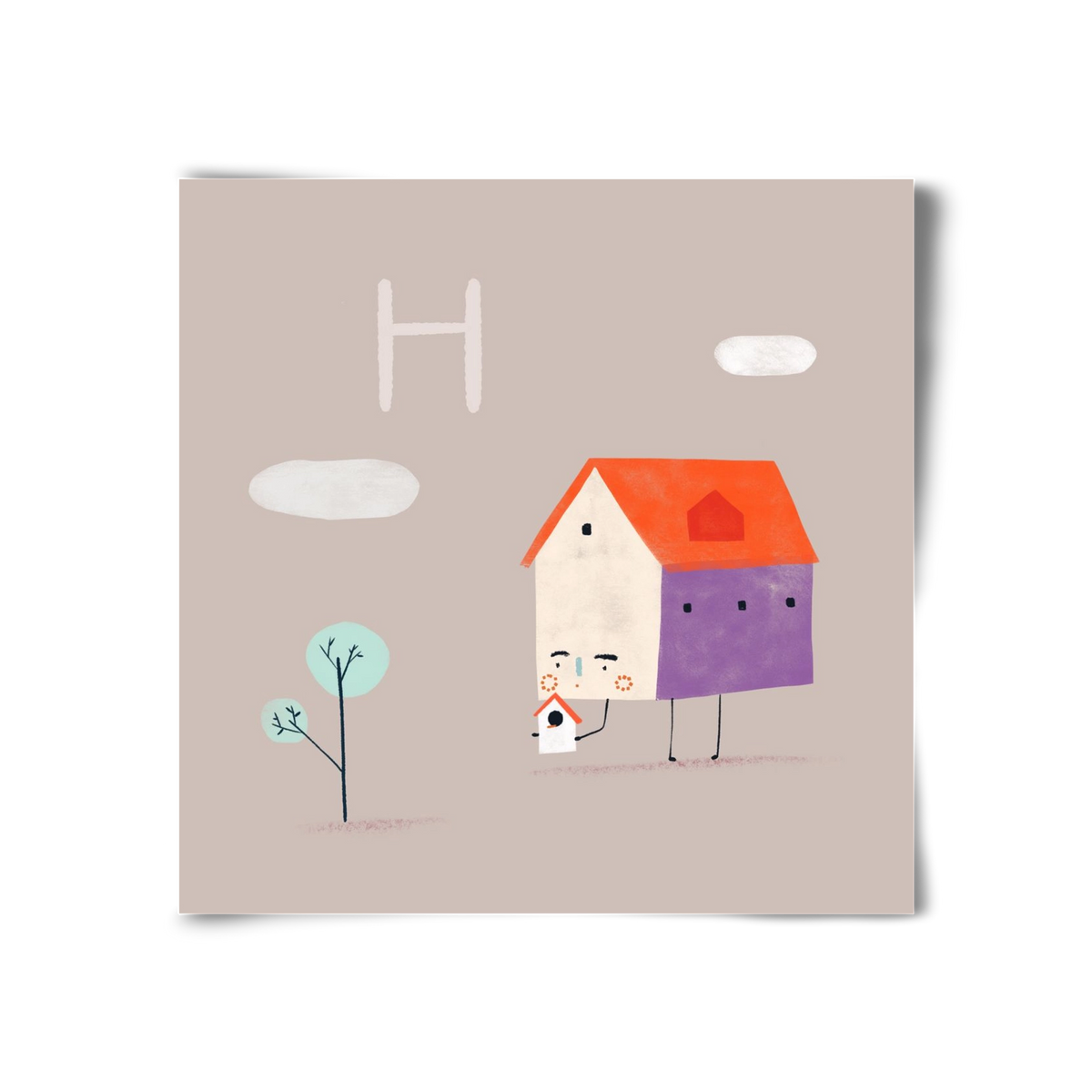 H, mint Házikó, 30x30 cm, Keret nélkül