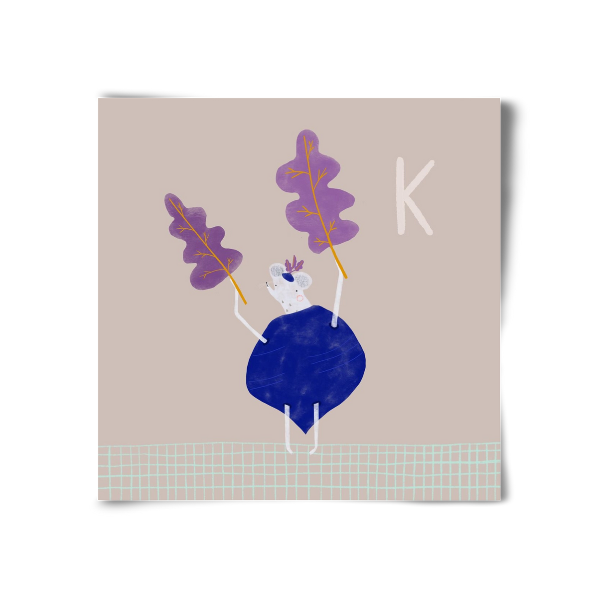 K, mint Karalábé, 30x30 cm, Keret nélkül