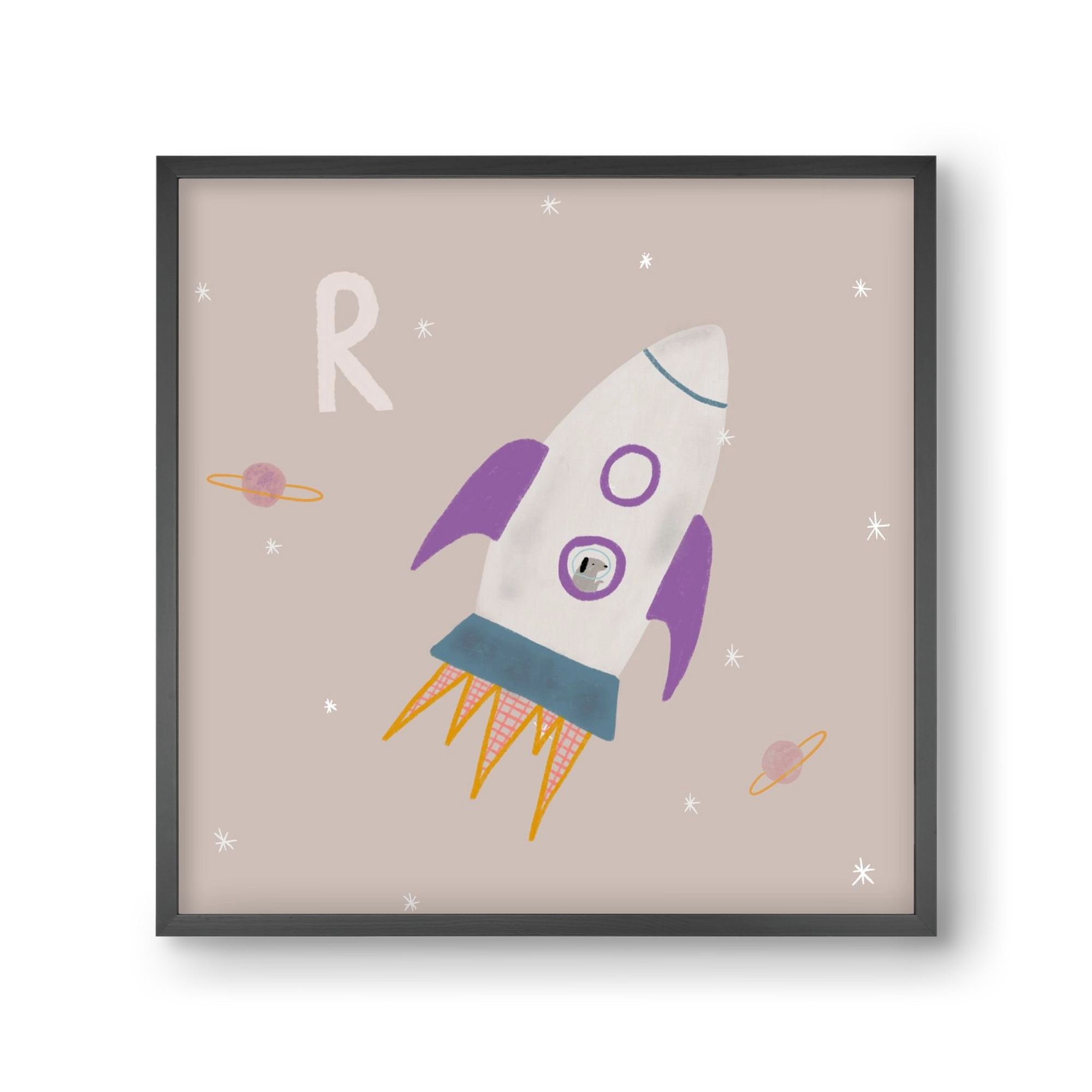 R, mint Rakéta, 30x30 cm (30x30 cm), Fekete keret