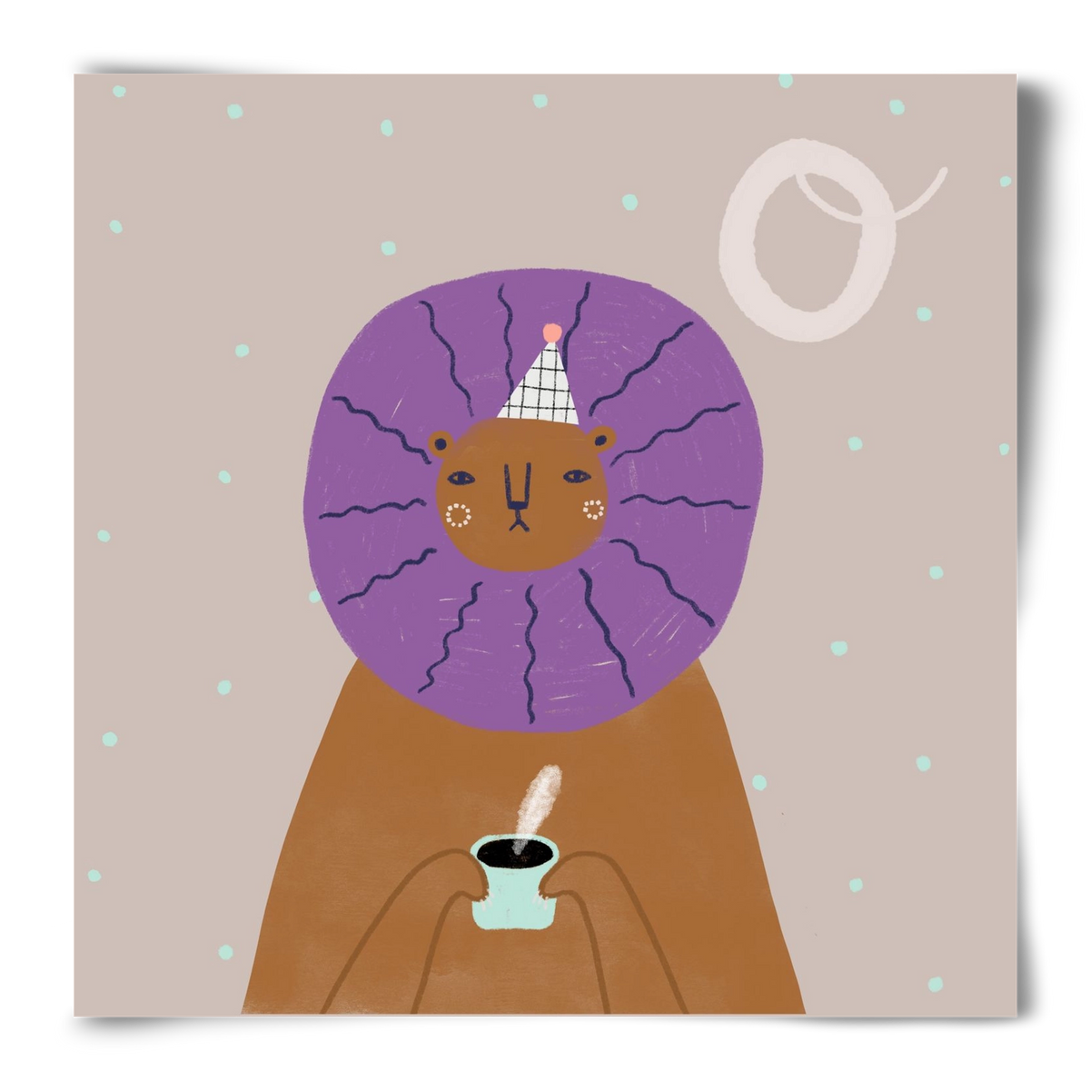 O, mint Oroszlán, 50x50 cm, Keret nélkül