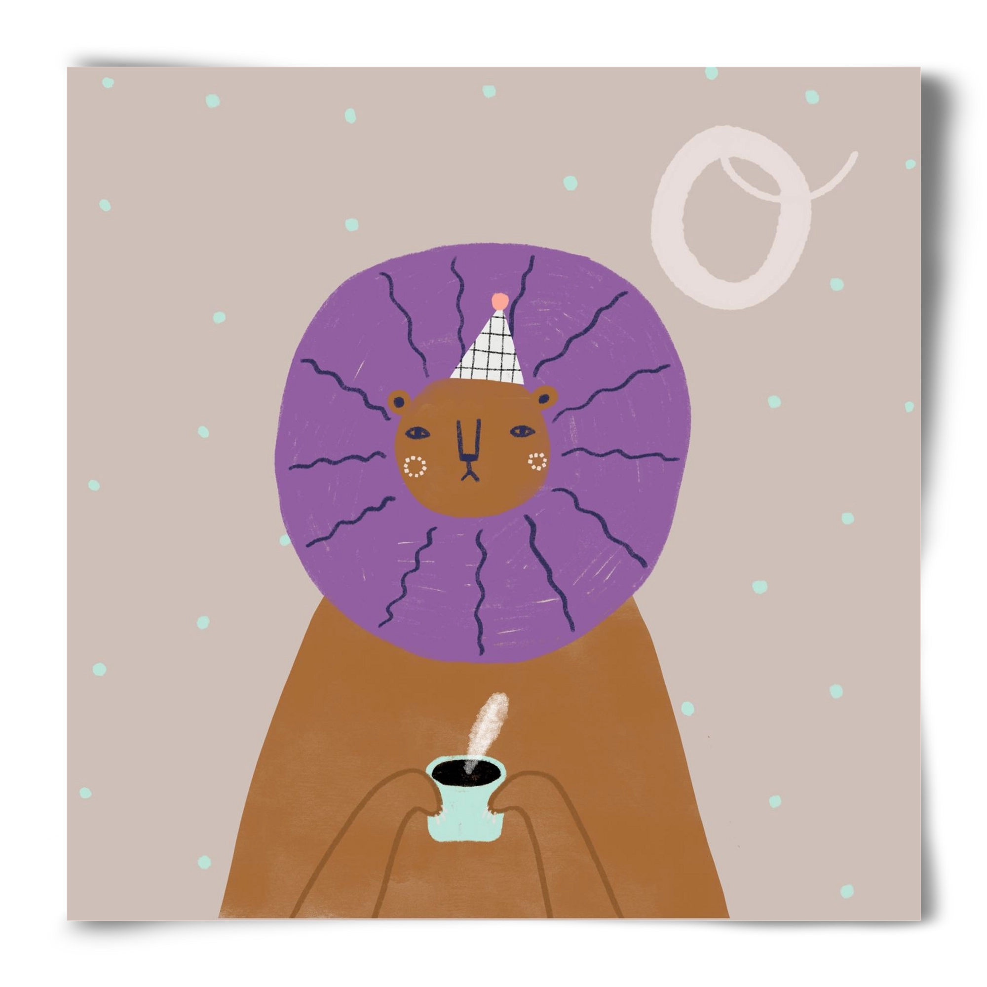 O, mint Oroszlán, 50x50 cm, Keret nélkül