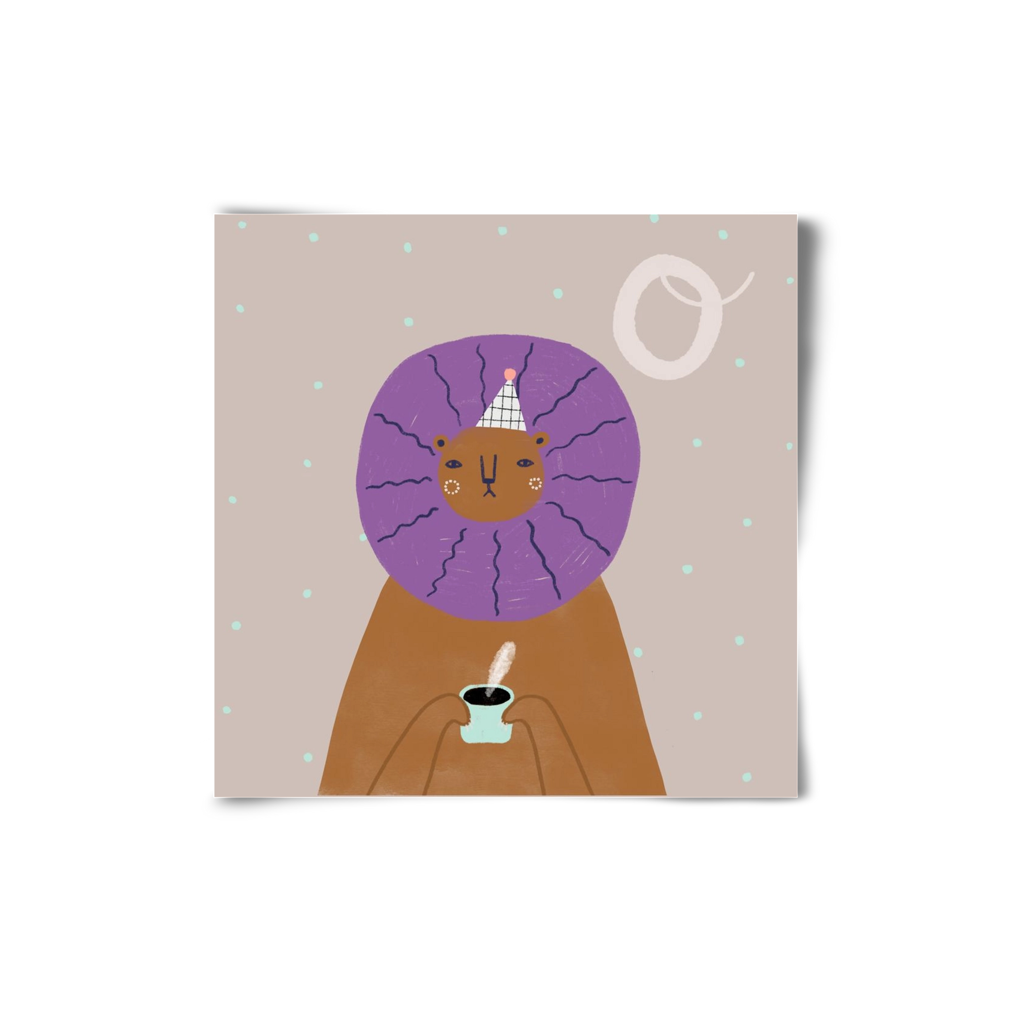 O, mint Oroszlán, 20x20 cm, Keret nélkül