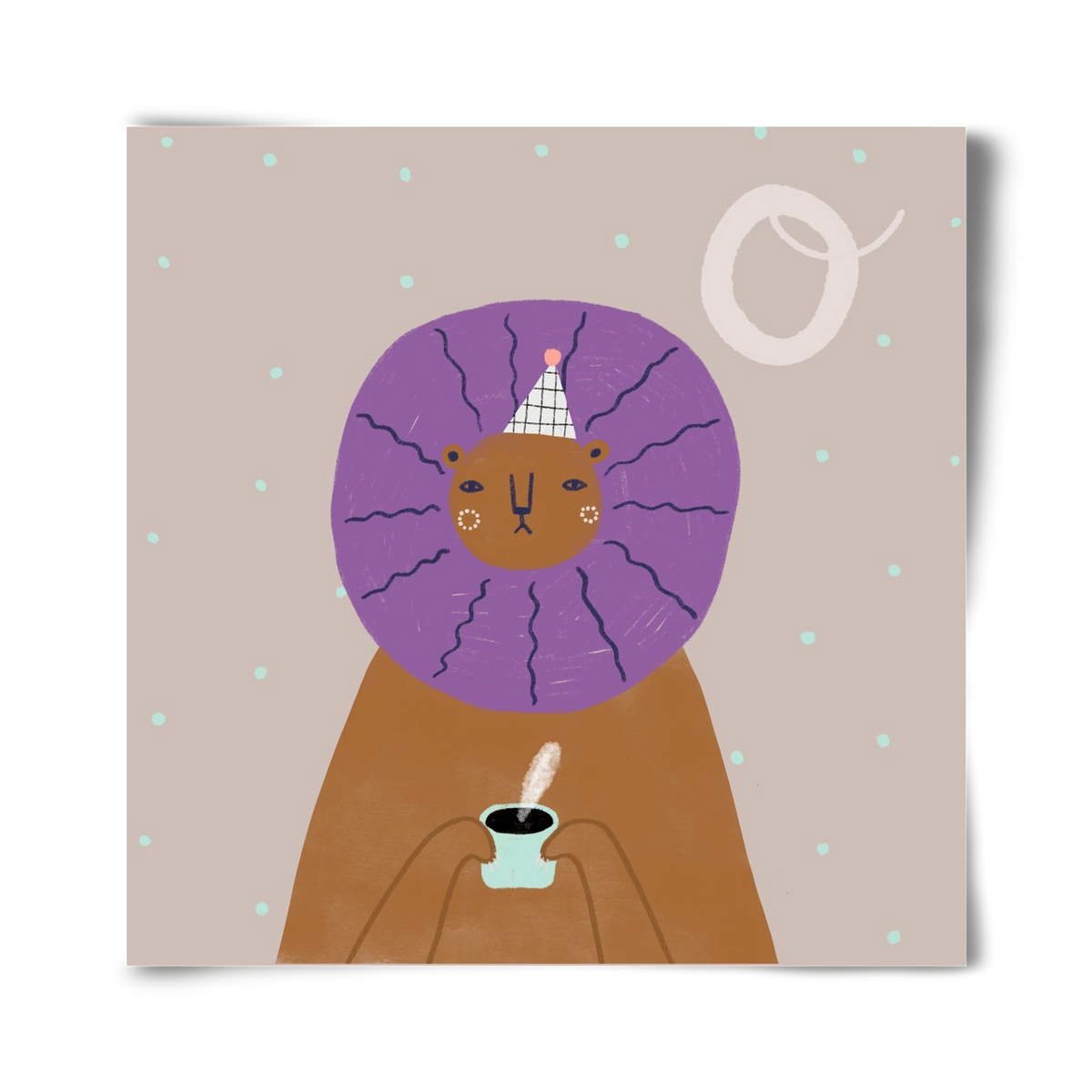 O, mint Oroszlán, 40x40 cm, Keret nélkül