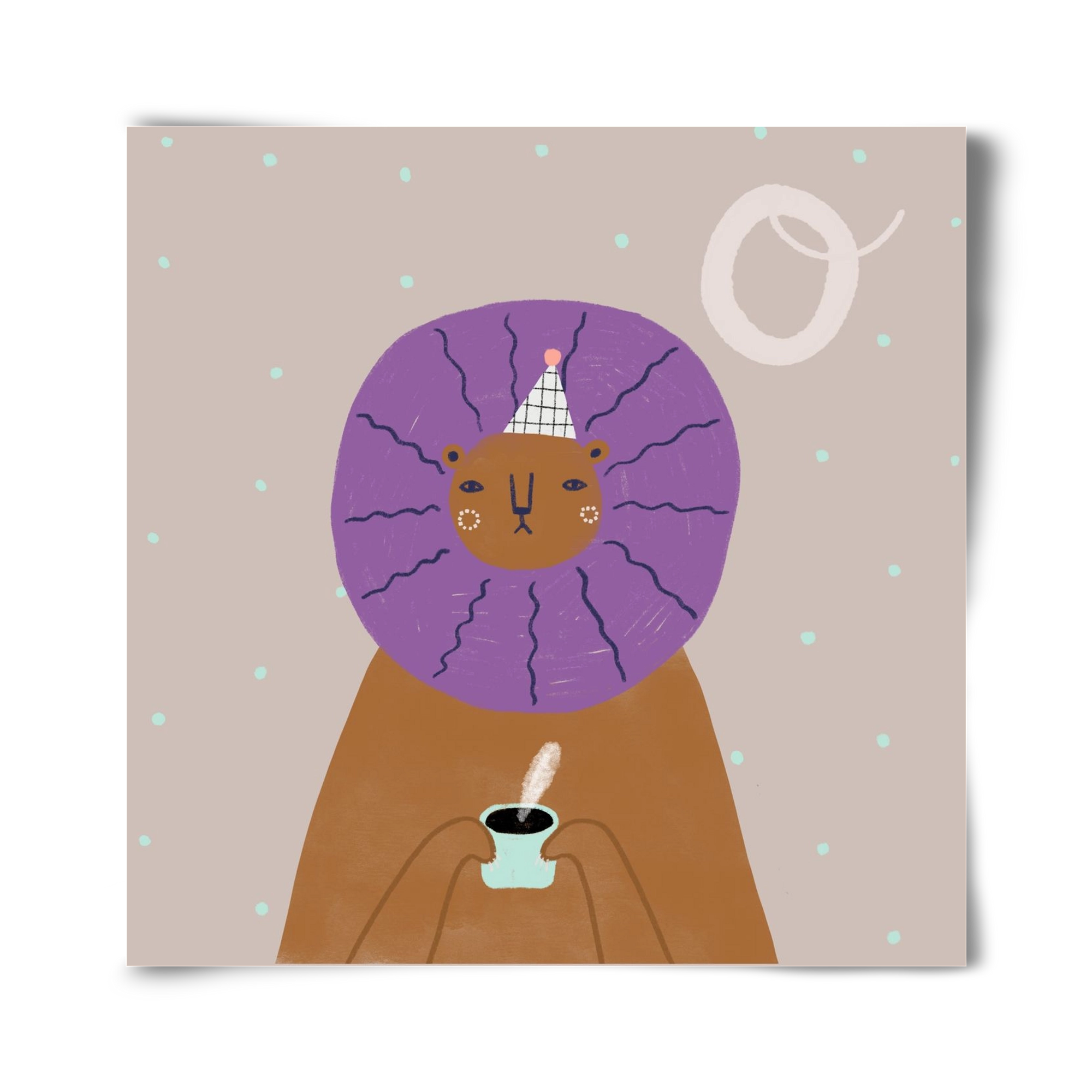 O, mint Oroszlán, 40x40 cm, Keret nélkül