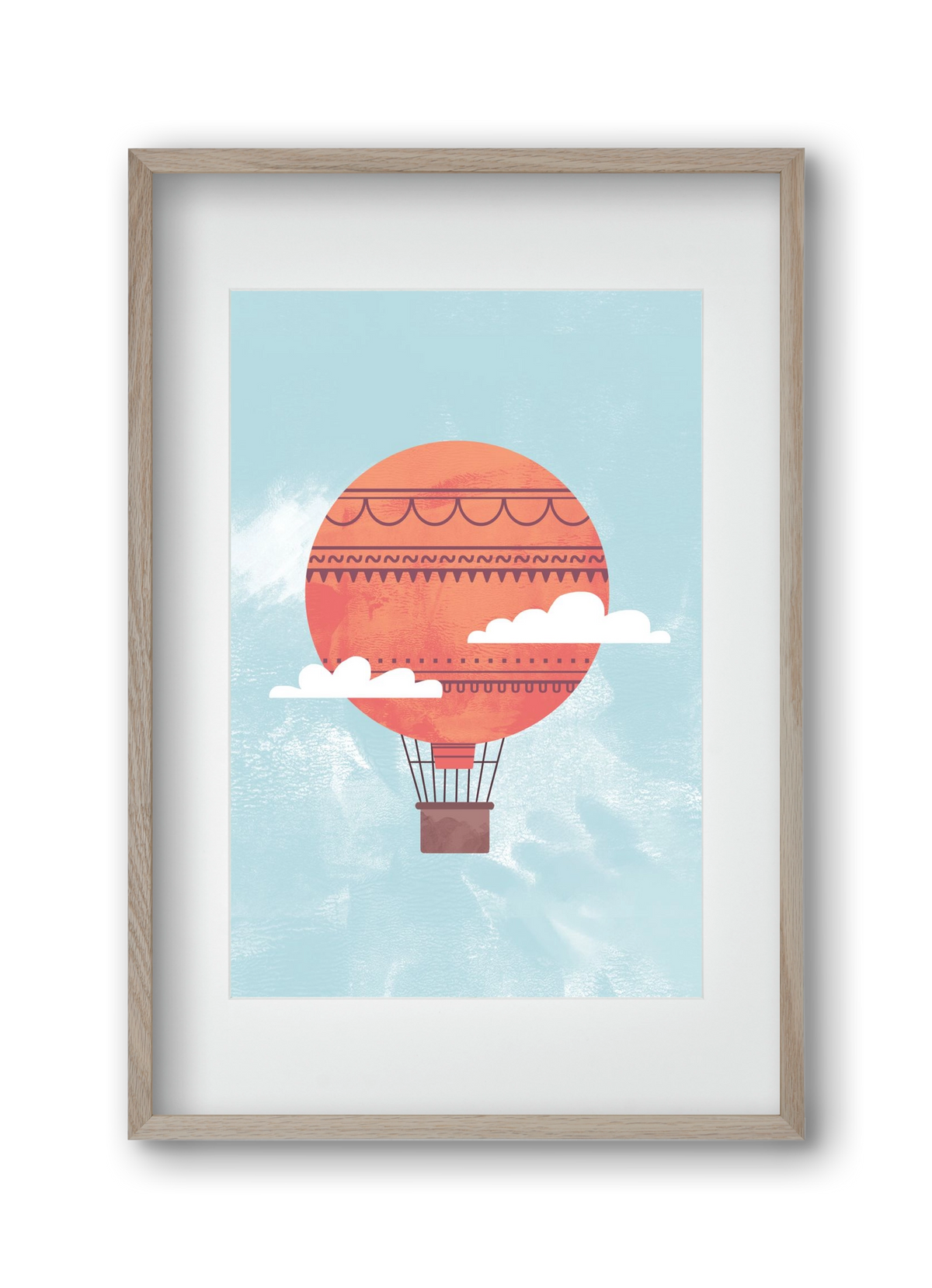 Balloon, 30x45 cm (20x30 cm), Tölgy keret, paszpartuval