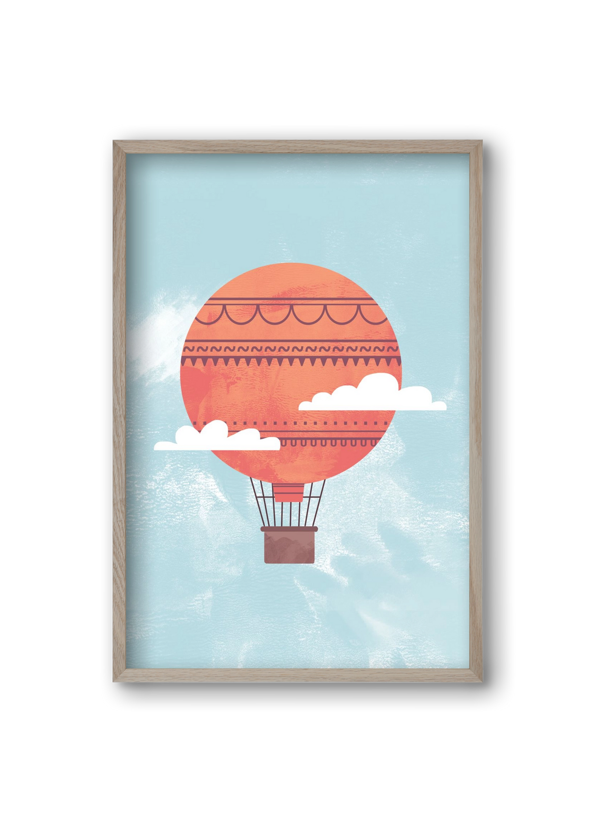 Balloon, 20x30 cm (20x30 cm), Tölgy keret