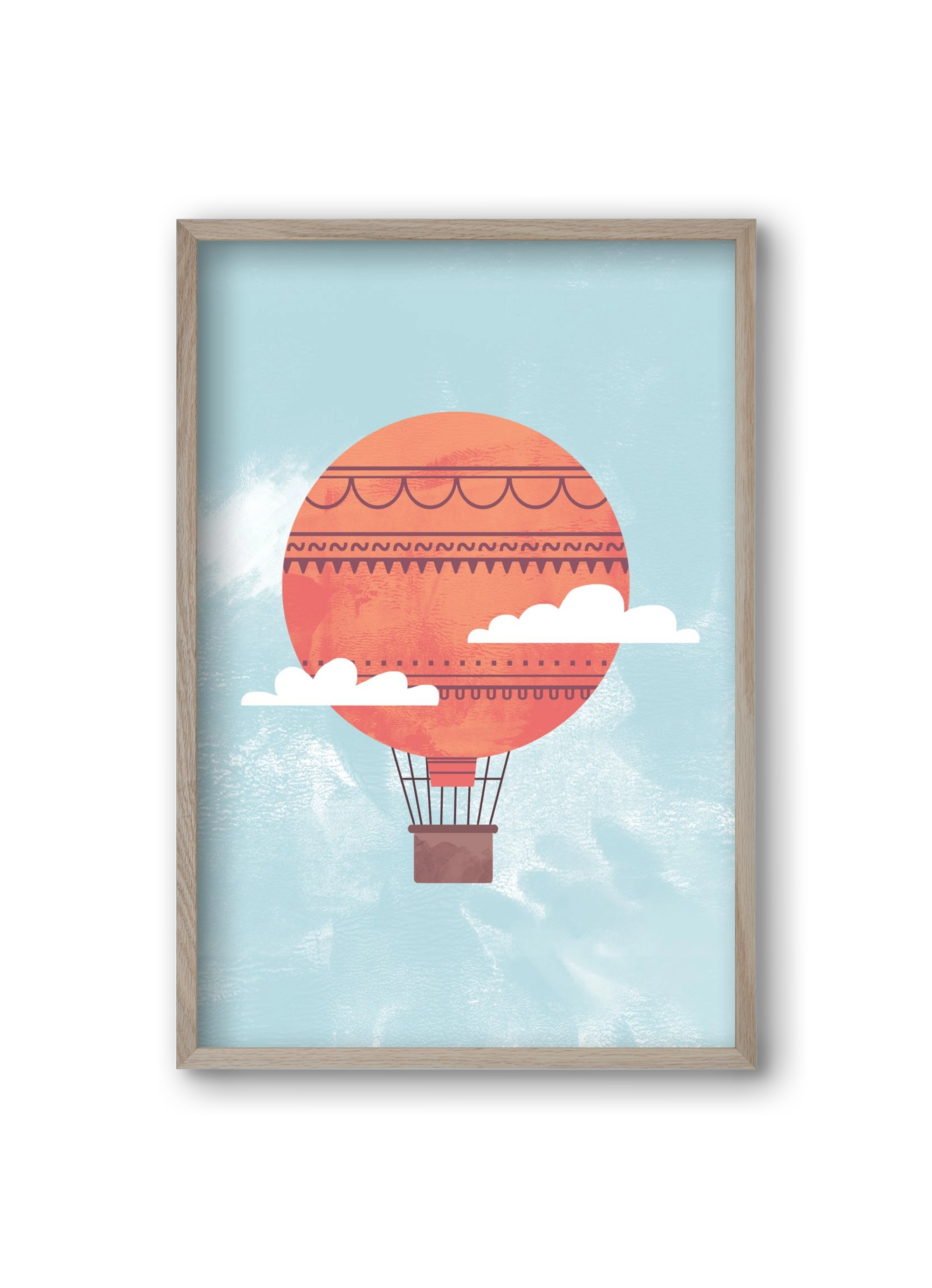 Balloon, 20x30 cm (20x30 cm), Tölgy keret