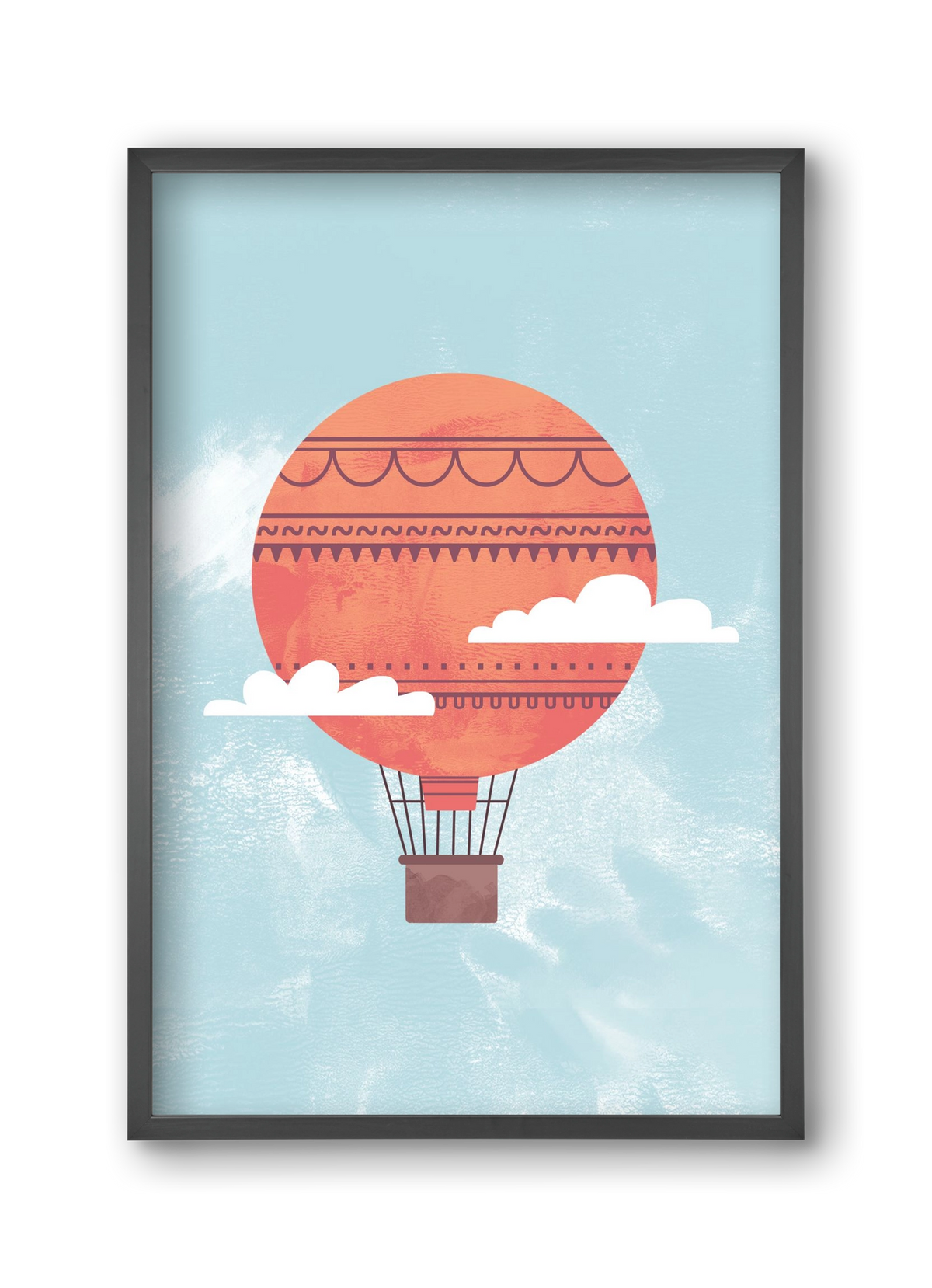 Balloon, 30x45 cm (30x45 cm), Fekete keret