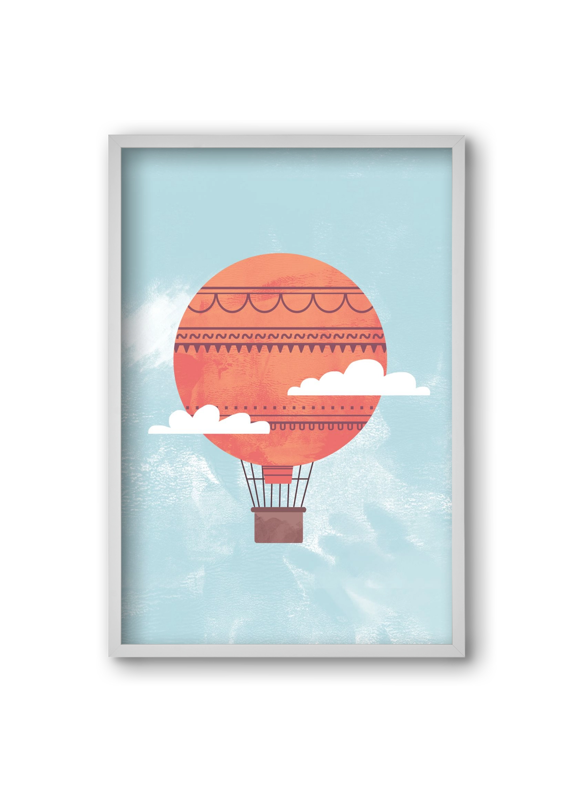 Balloon, 20x30 cm (20x30 cm), Fehér keret