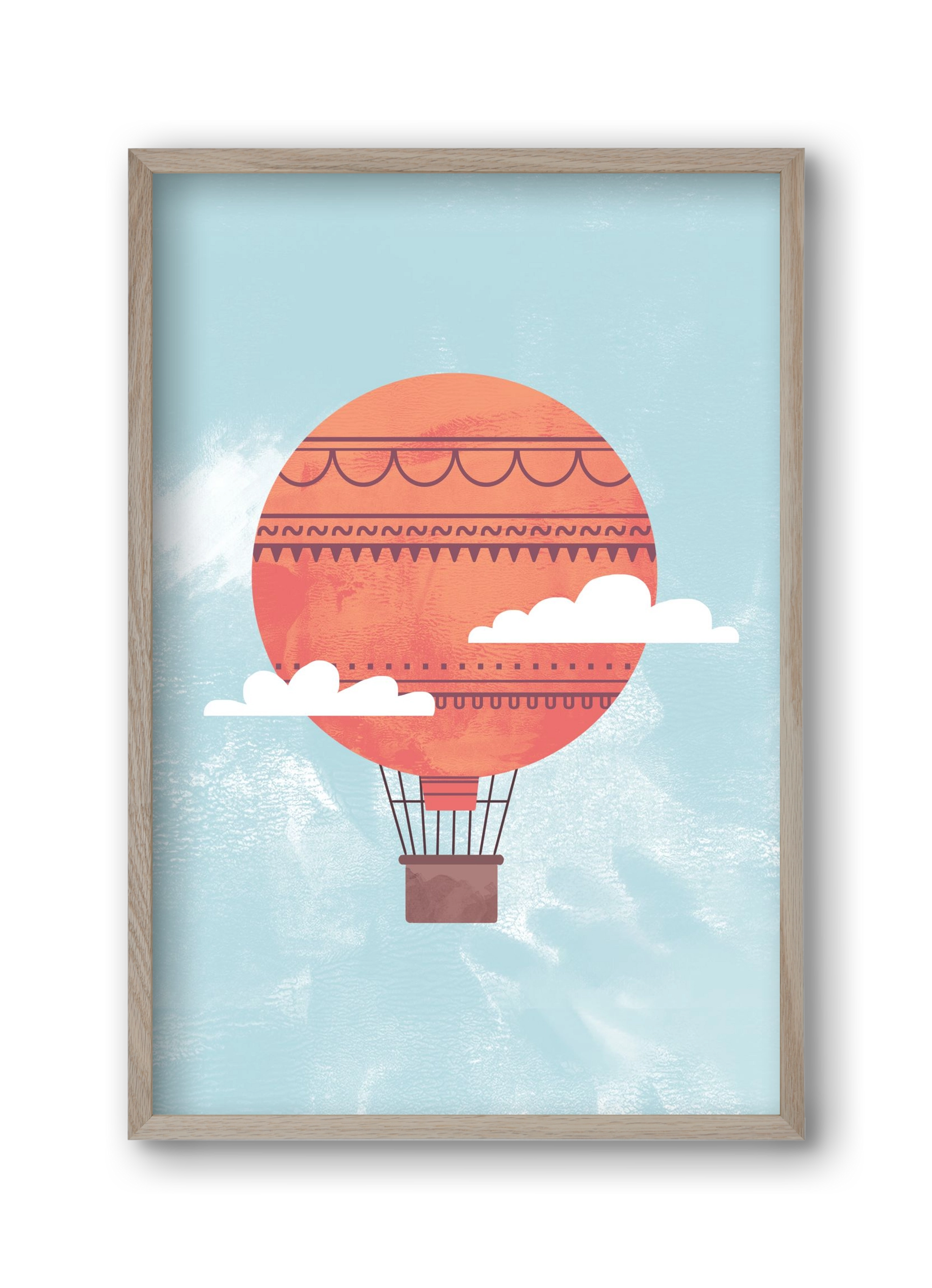 Balloon, 30x45 cm (30x45 cm), Tölgy keret