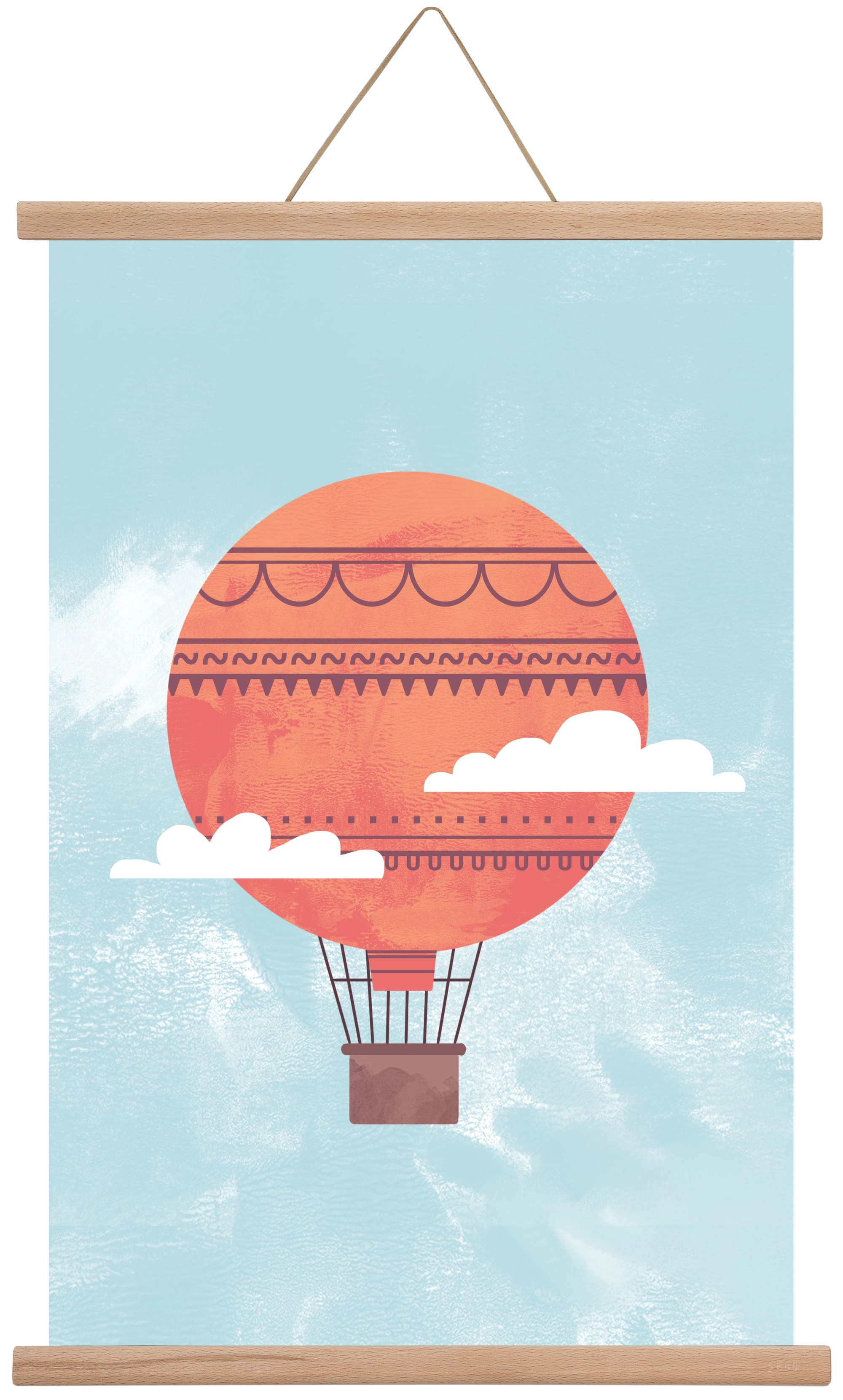 Balloon, 40x60 cm (40x60 cm), Tölgy akasztó