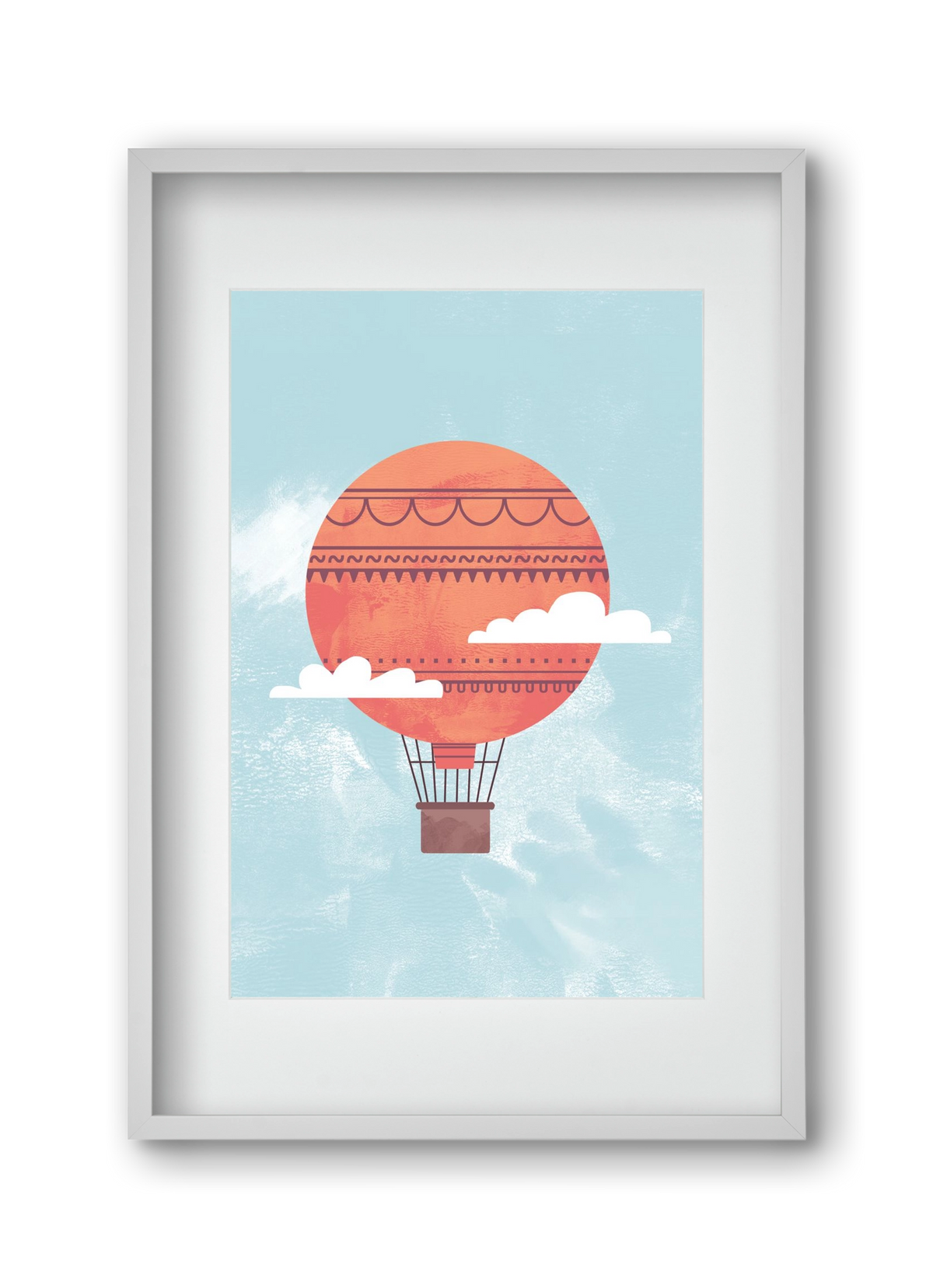 Balloon, 30x45 cm (20x30 cm), Fehér keret, paszpartuval