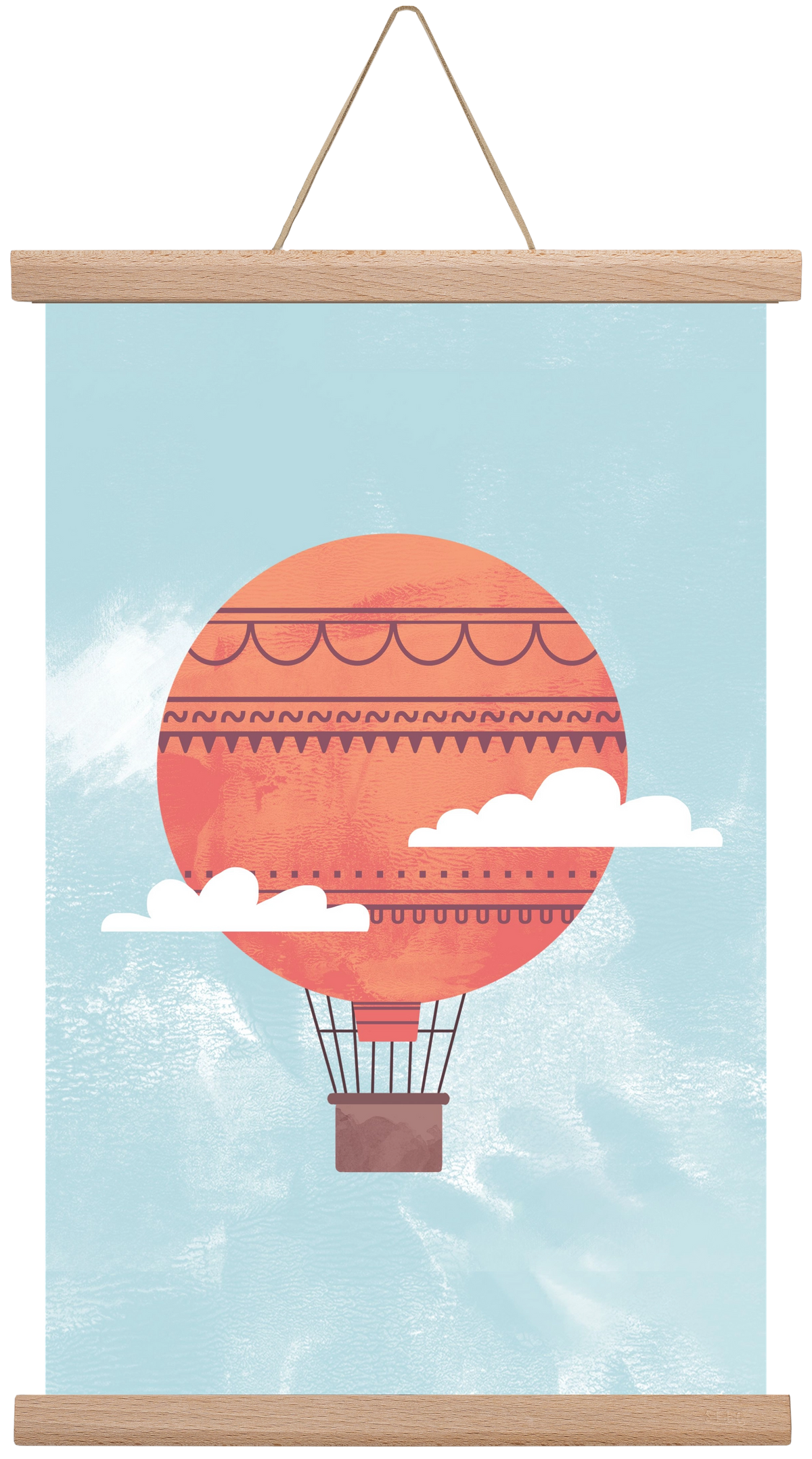 Balloon, 30x45 cm (30x45 cm), Tölgy akasztó