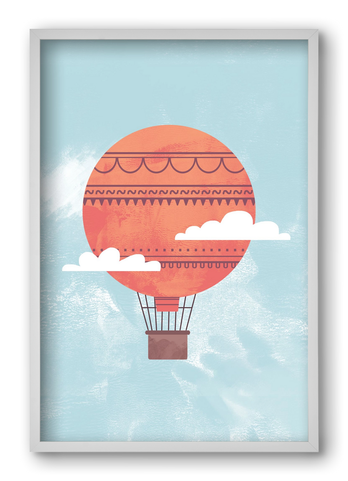 Balloon, 40x60 cm (40x60 cm), Fehér keret