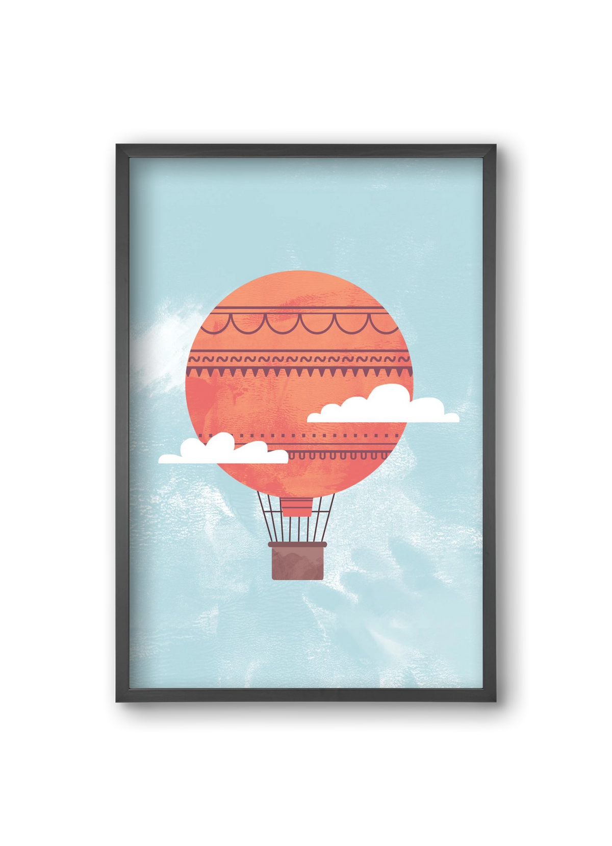 Balloon, 20x30 cm (20x30 cm), Fekete keret