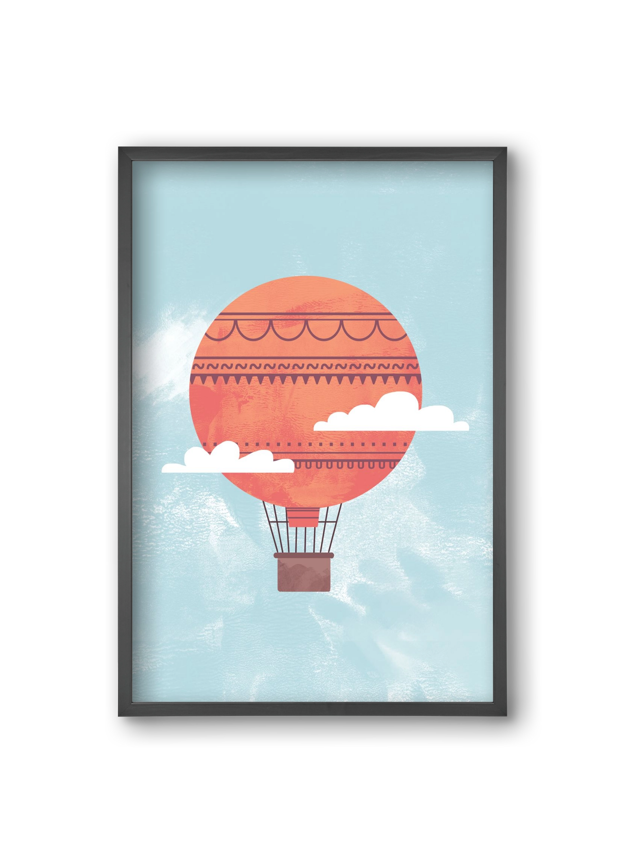 Balloon, 20x30 cm (20x30 cm), Fekete keret