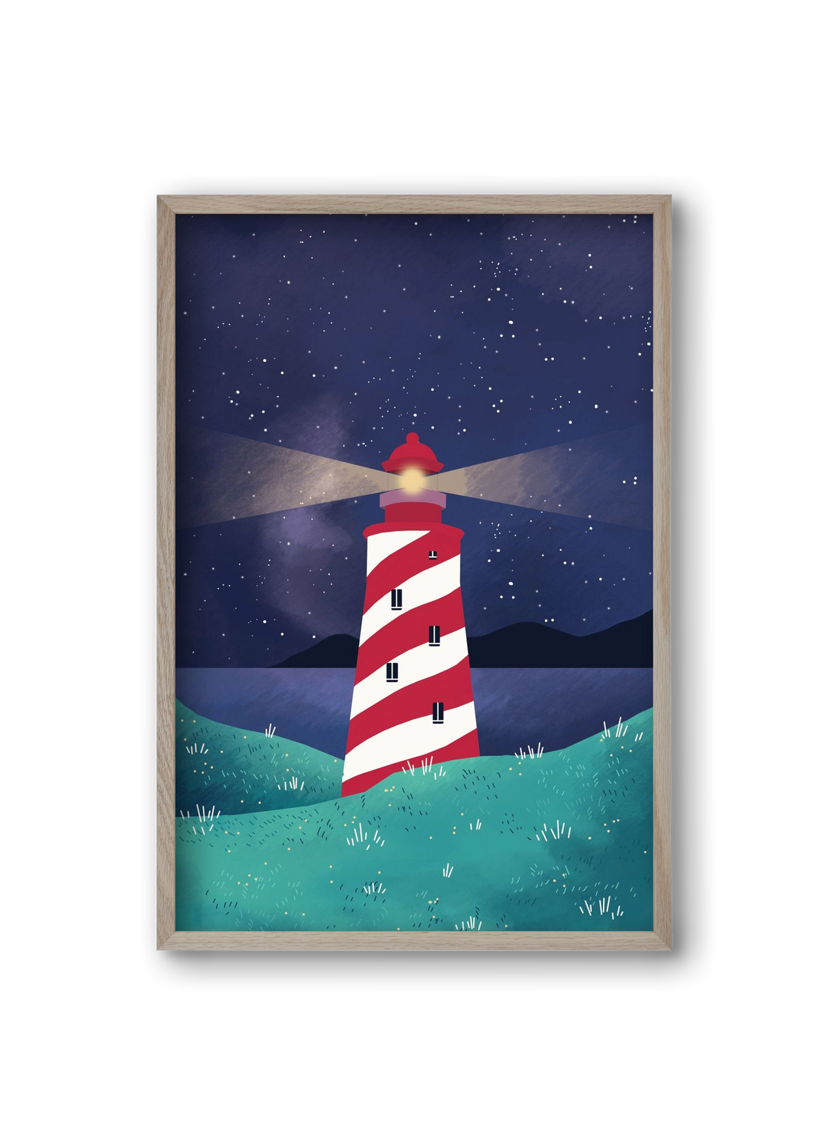 Lighthouse, 20x30 cm (20x30 cm), Tölgy keret