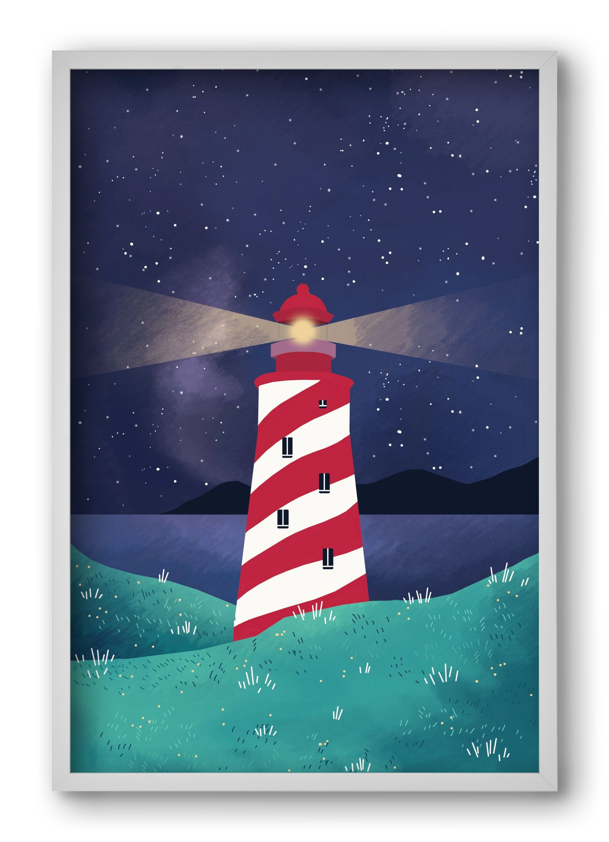 Lighthouse, 40x60 cm (40x60 cm), Fehér keret