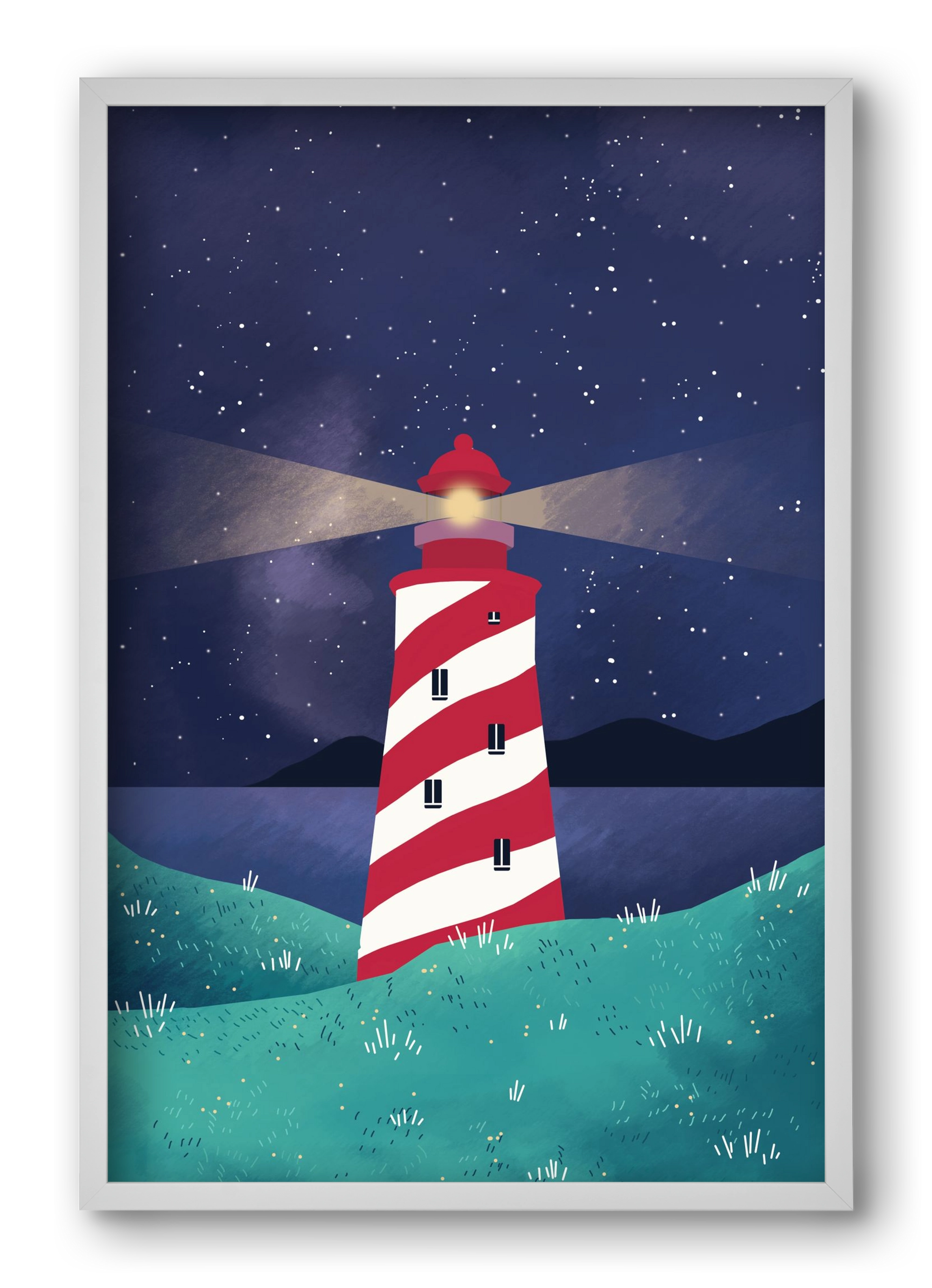 Lighthouse, 40x60 cm (40x60 cm), Fehér keret