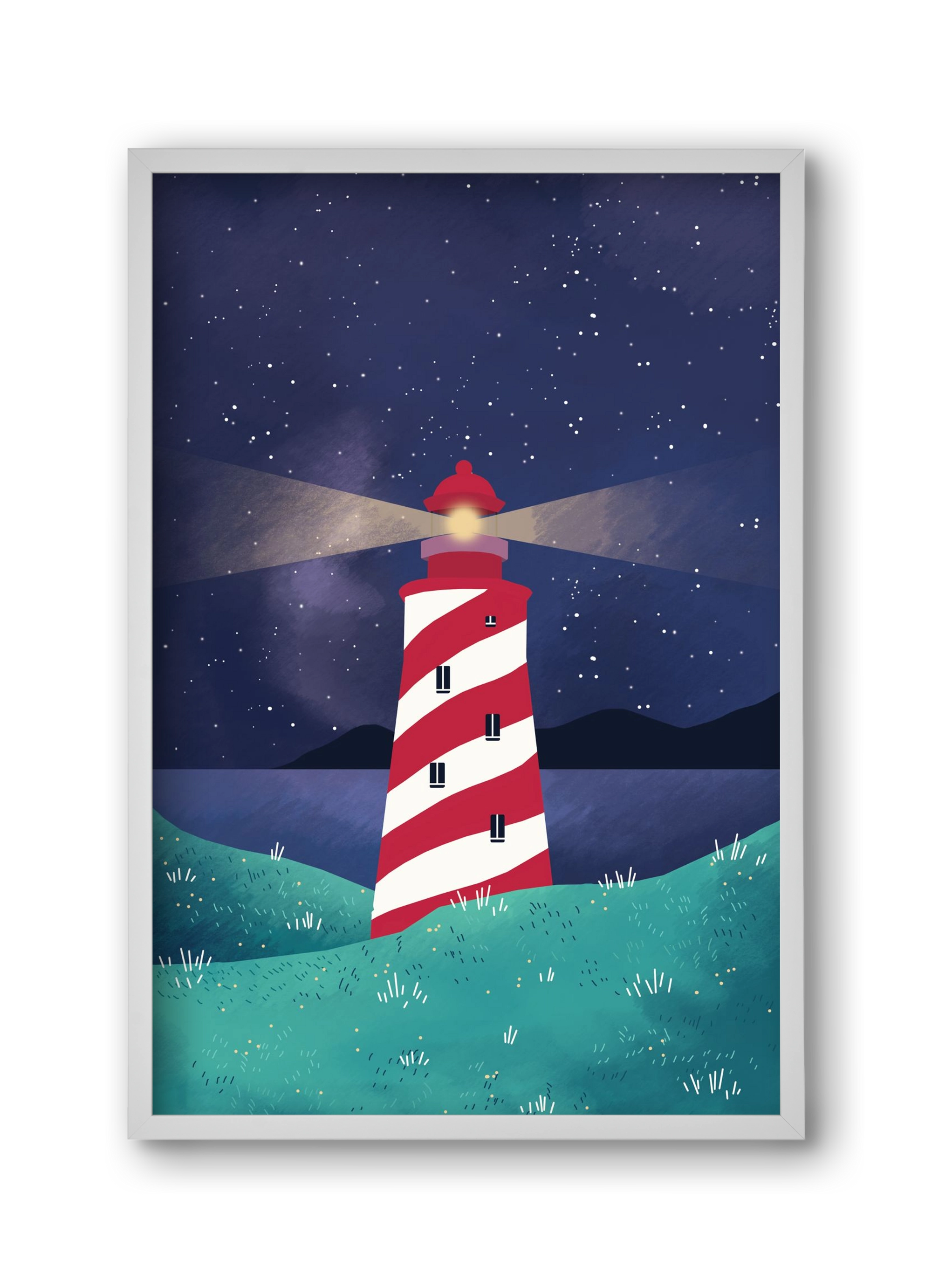 Lighthouse, 30x45 cm (30x45 cm), Fehér keret