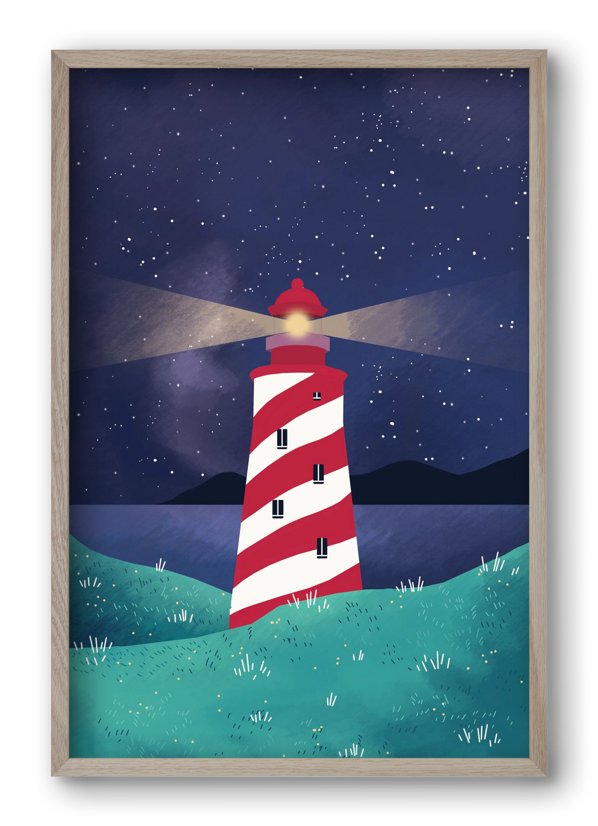 Lighthouse, 40x60 cm (40x60 cm), Tölgy keret