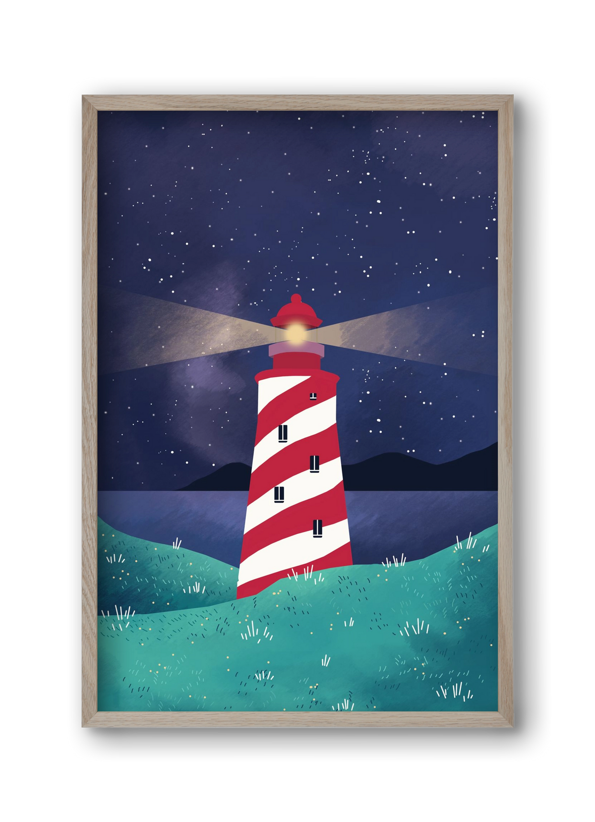 Lighthouse, 30x45 cm (30x45 cm), Tölgy keret