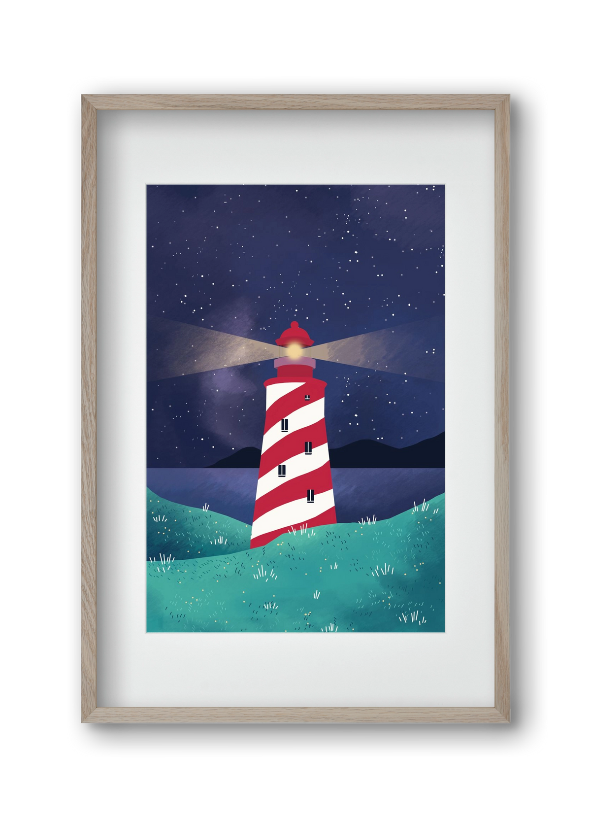 Lighthouse, 30x45 cm (20x30 cm), Tölgy keret, paszpartuval