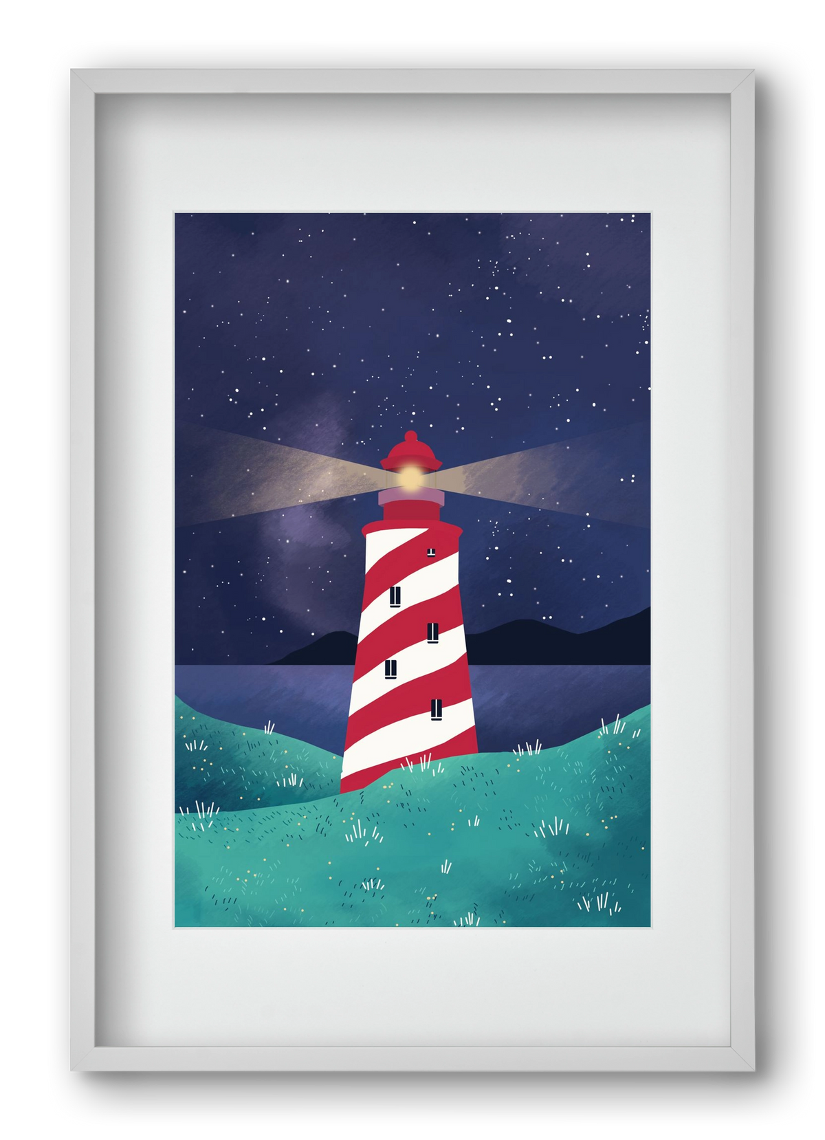 Lighthouse, 40x60 cm (30x45 cm), Fehér keret, paszpartuval