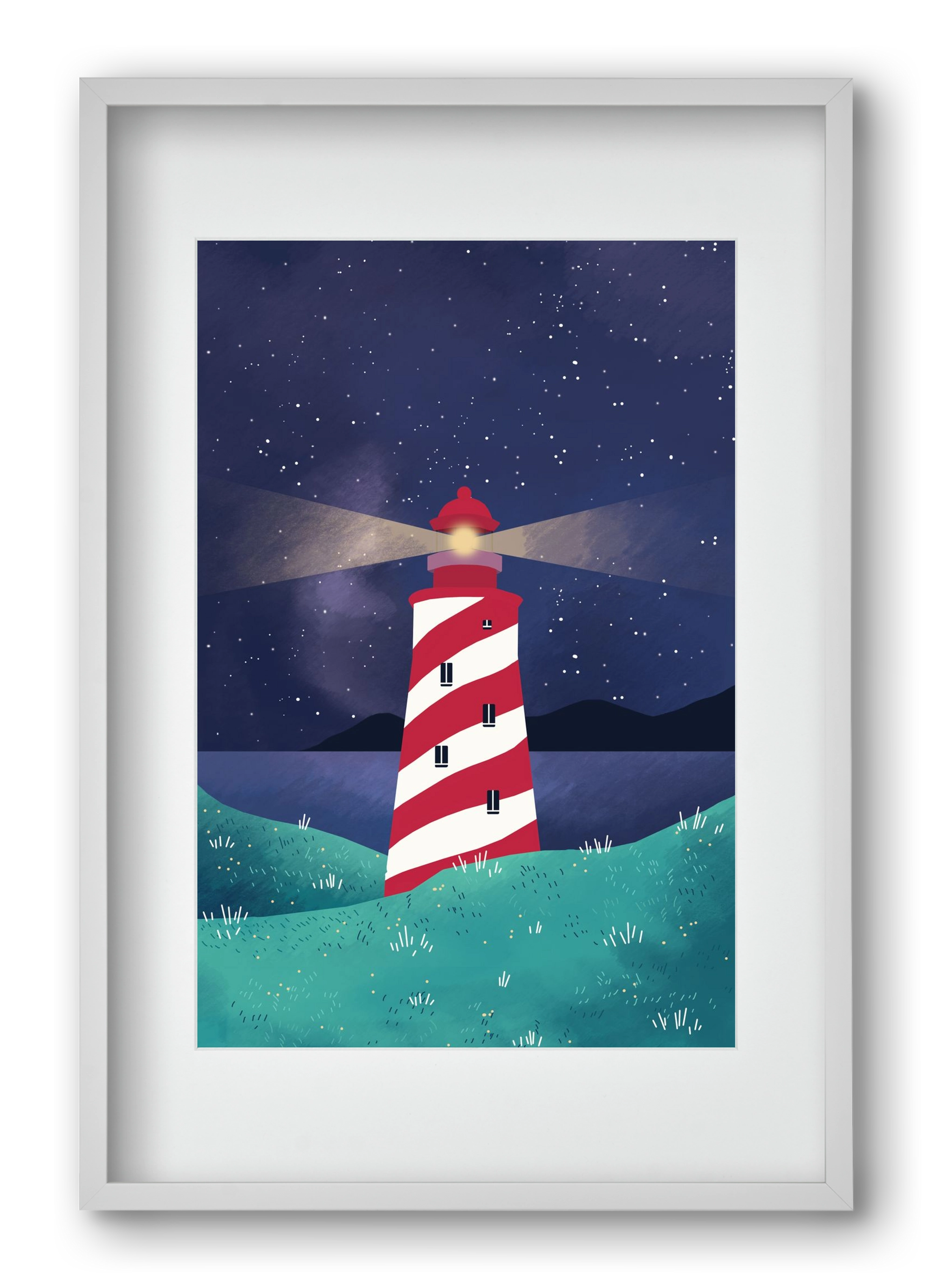 Lighthouse, 40x60 cm (30x45 cm), Fehér keret, paszpartuval