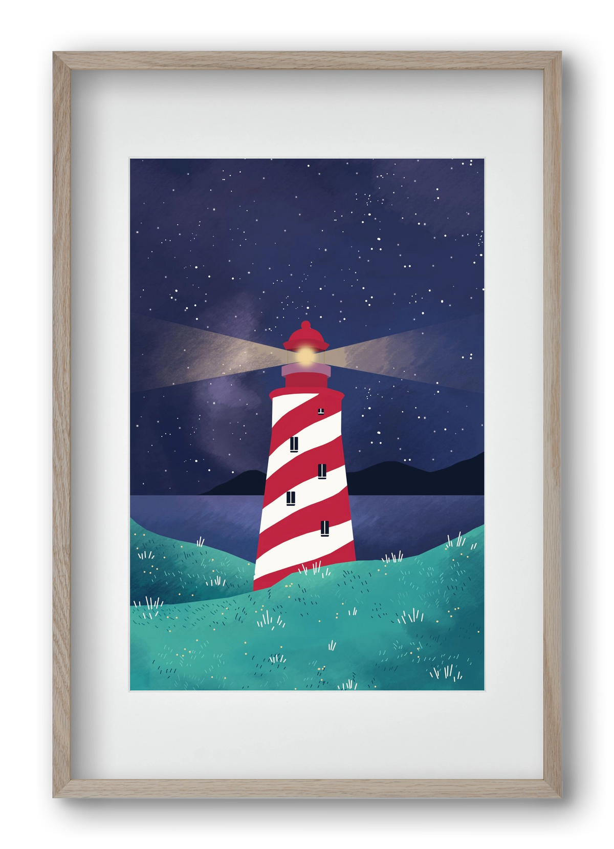 Lighthouse, 40x60 cm (30x45 cm), Tölgy keret, paszpartuval