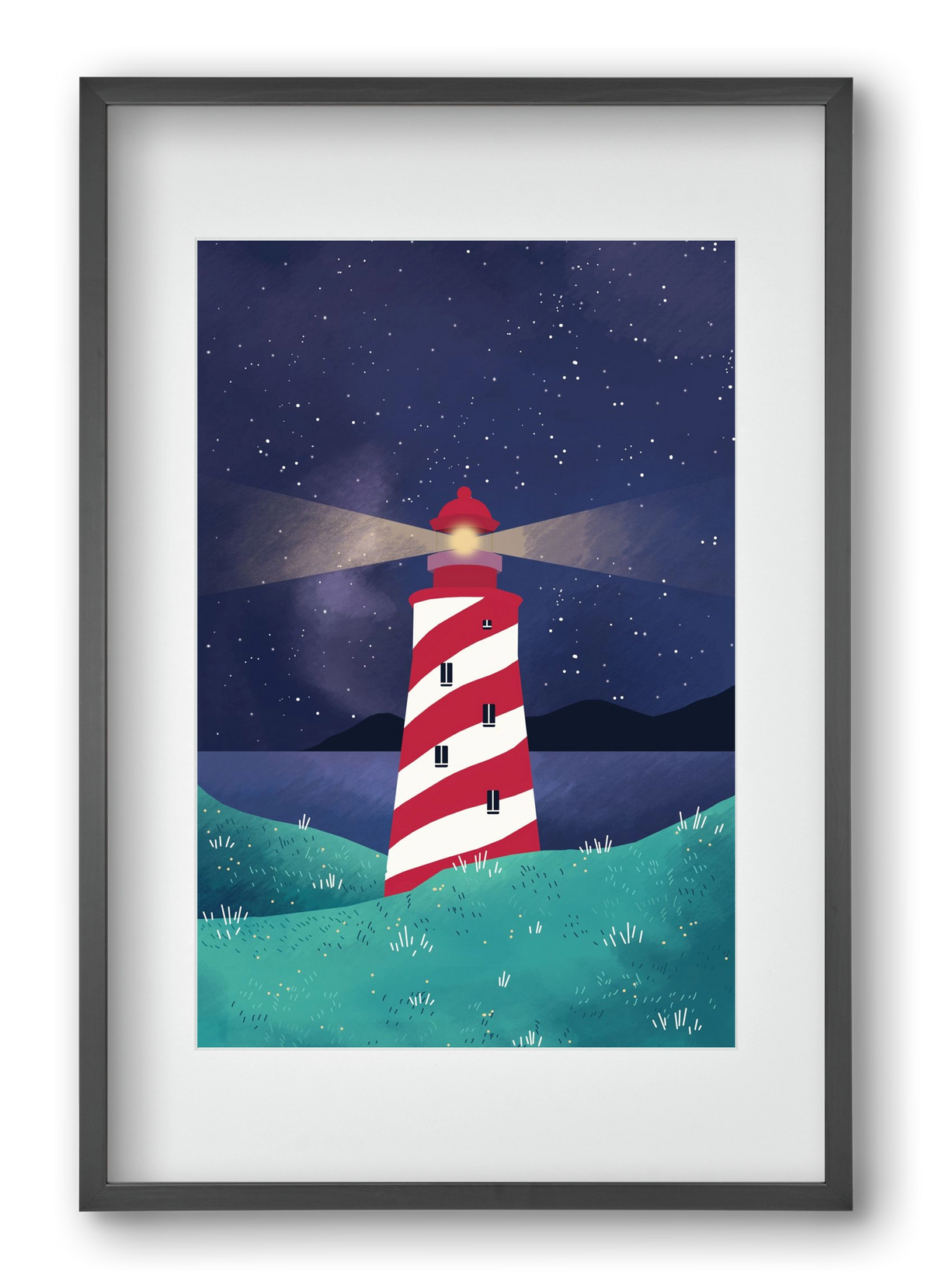 Lighthouse, 40x60 cm (30x45 cm), Fekete keret, paszpartuval