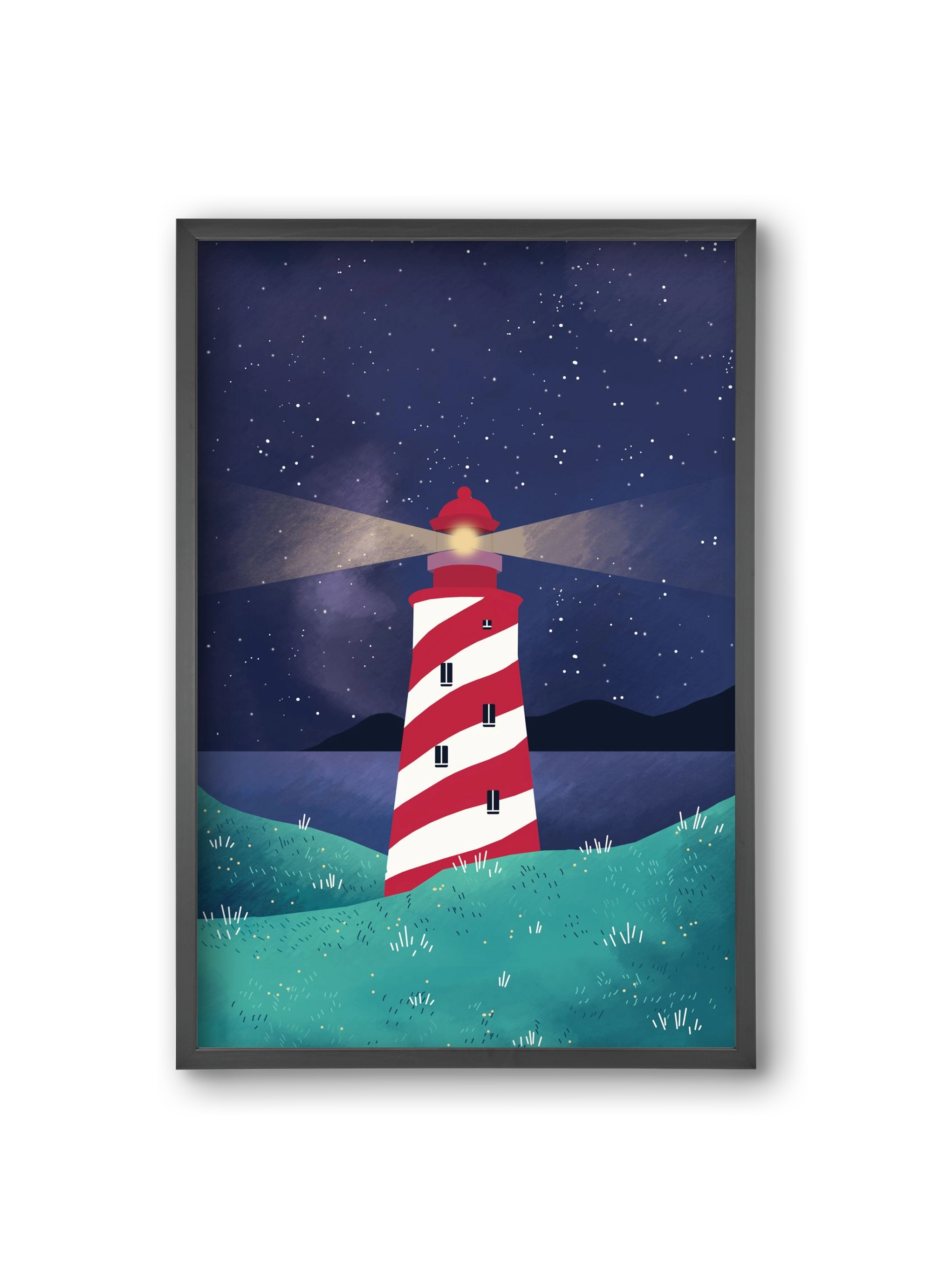 Lighthouse, 20x30 cm (20x30 cm), Fekete keret