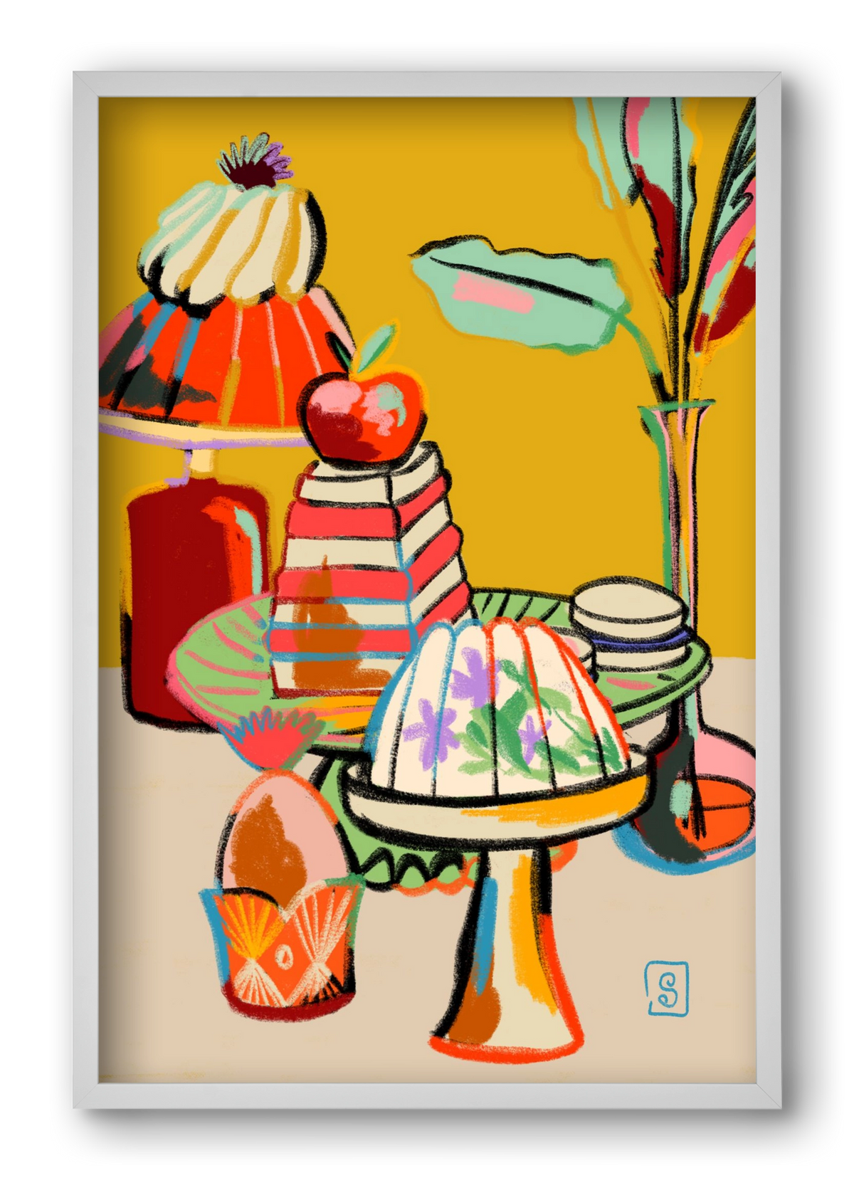 SWEET TOOTH, 40x60 cm (40x60 cm), Fehér keret