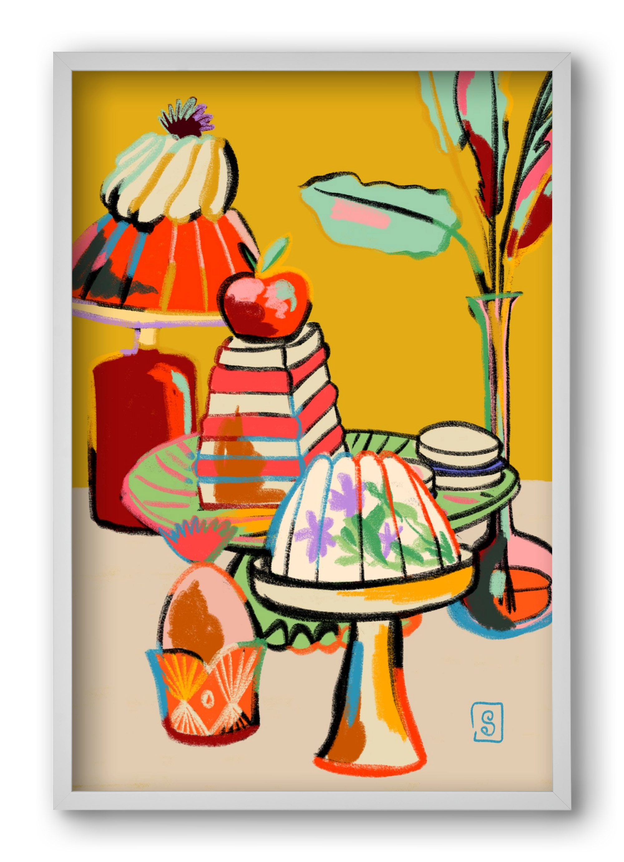 SWEET TOOTH, 40x60 cm (40x60 cm), Fehér keret