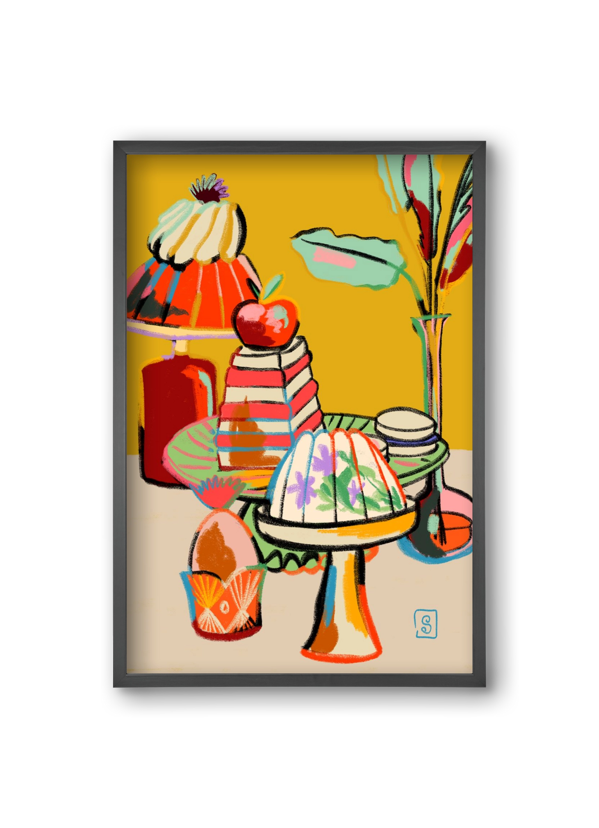 SWEET TOOTH, 20x30 cm (20x30 cm), Fekete keret