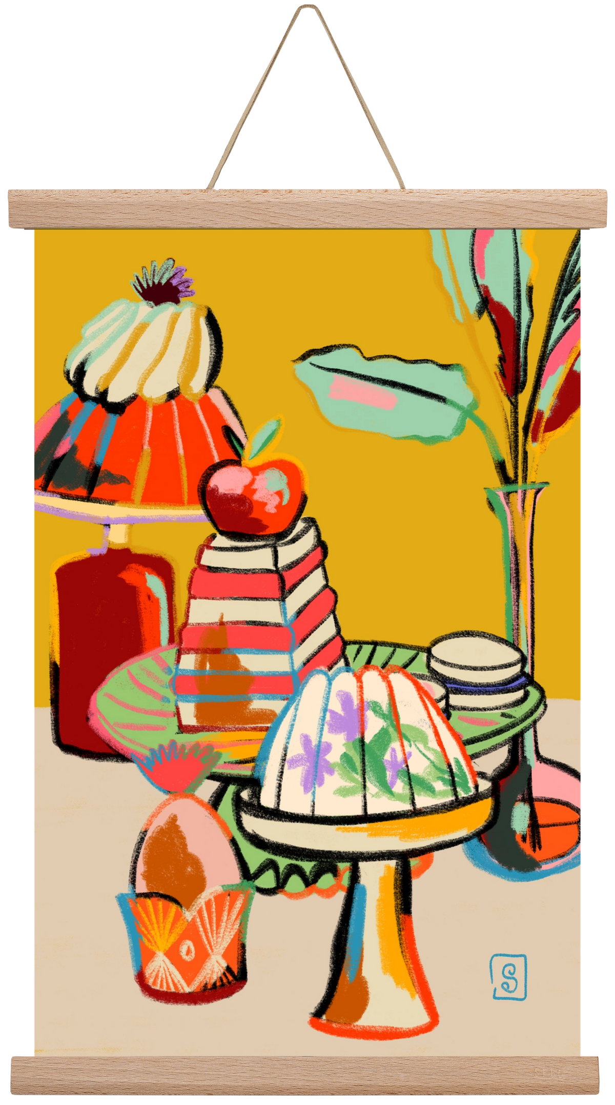 SWEET TOOTH, 30x45 cm (30x45 cm), Tölgy akasztó