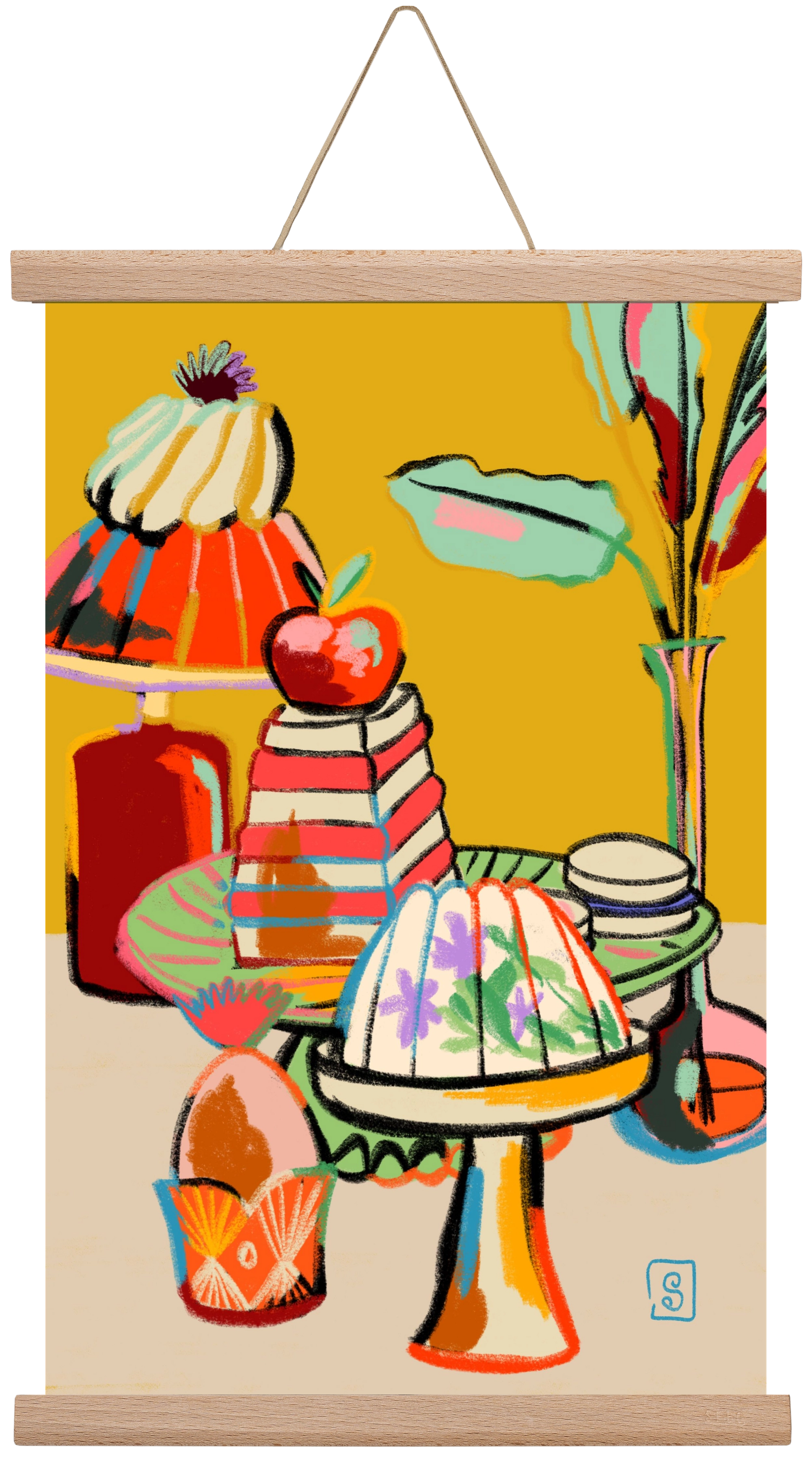 SWEET TOOTH, 30x45 cm (30x45 cm), Tölgy akasztó