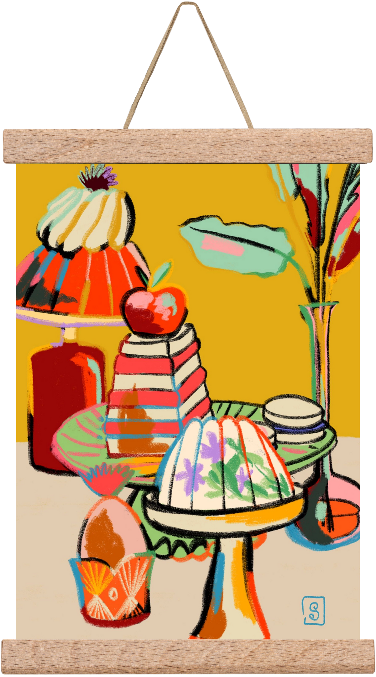 SWEET TOOTH, 20x30 cm (20x30 cm), Tölgy akasztó