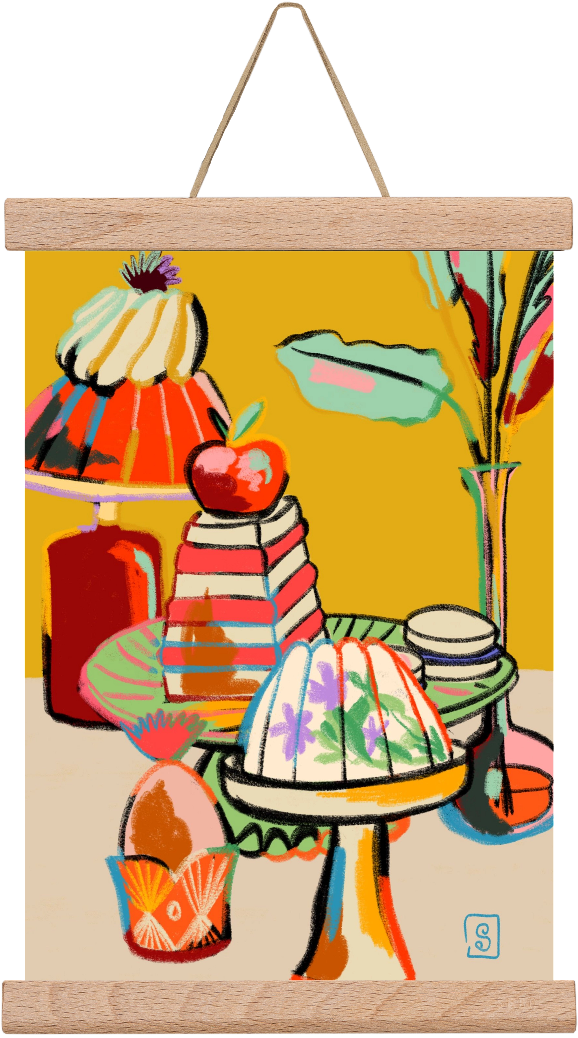 SWEET TOOTH, 20x30 cm (20x30 cm), Tölgy akasztó