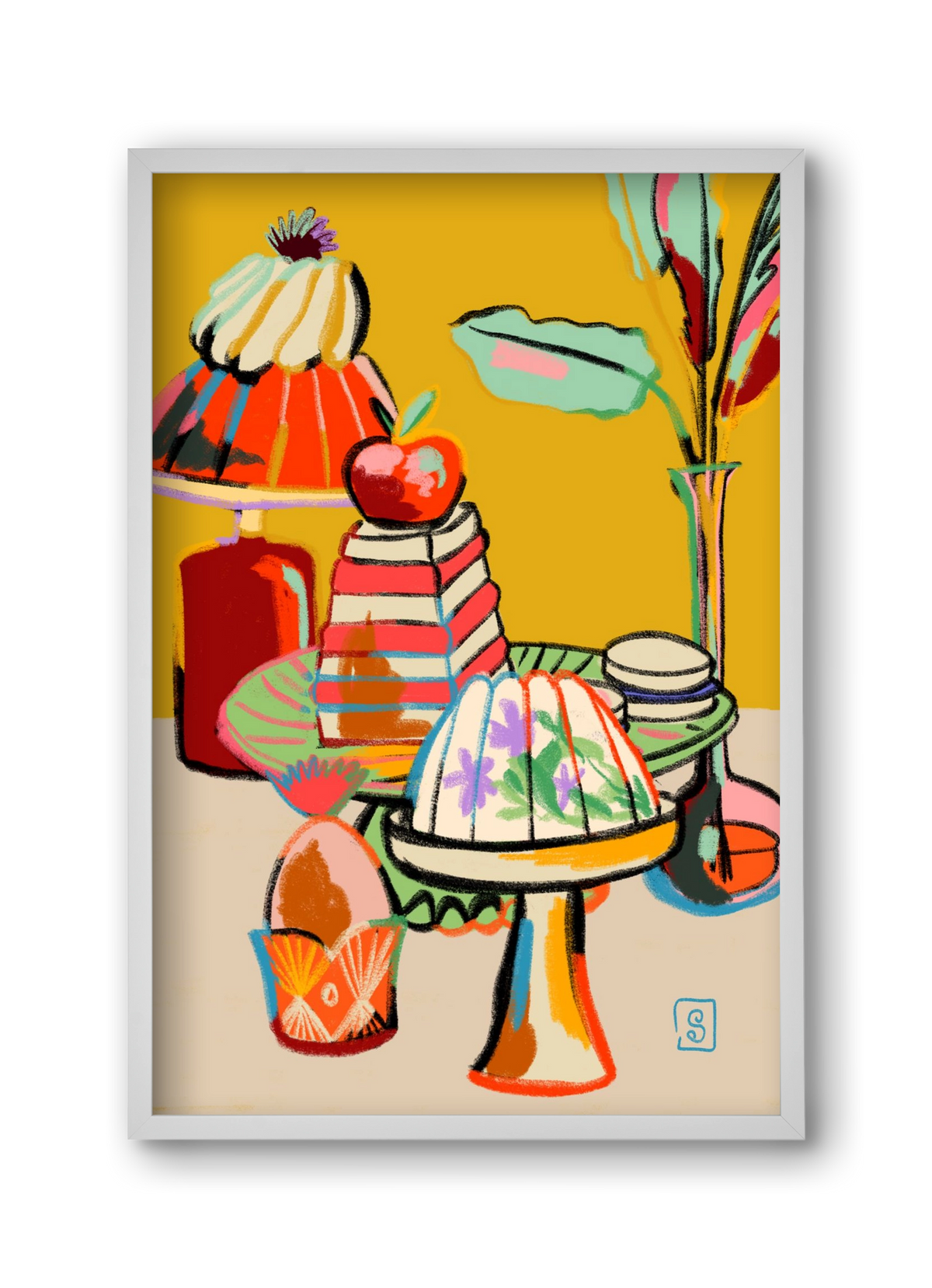 SWEET TOOTH, 30x45 cm (30x45 cm), Fehér keret