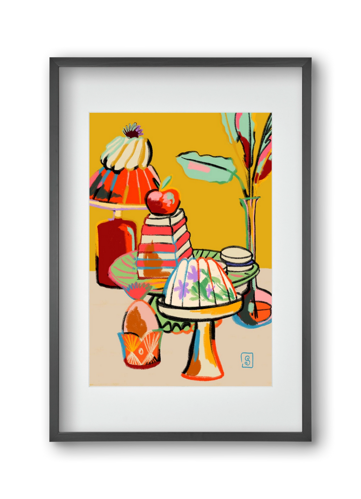 SWEET TOOTH, 30x45 cm (20x30 cm), Fekete keret, paszpartuval