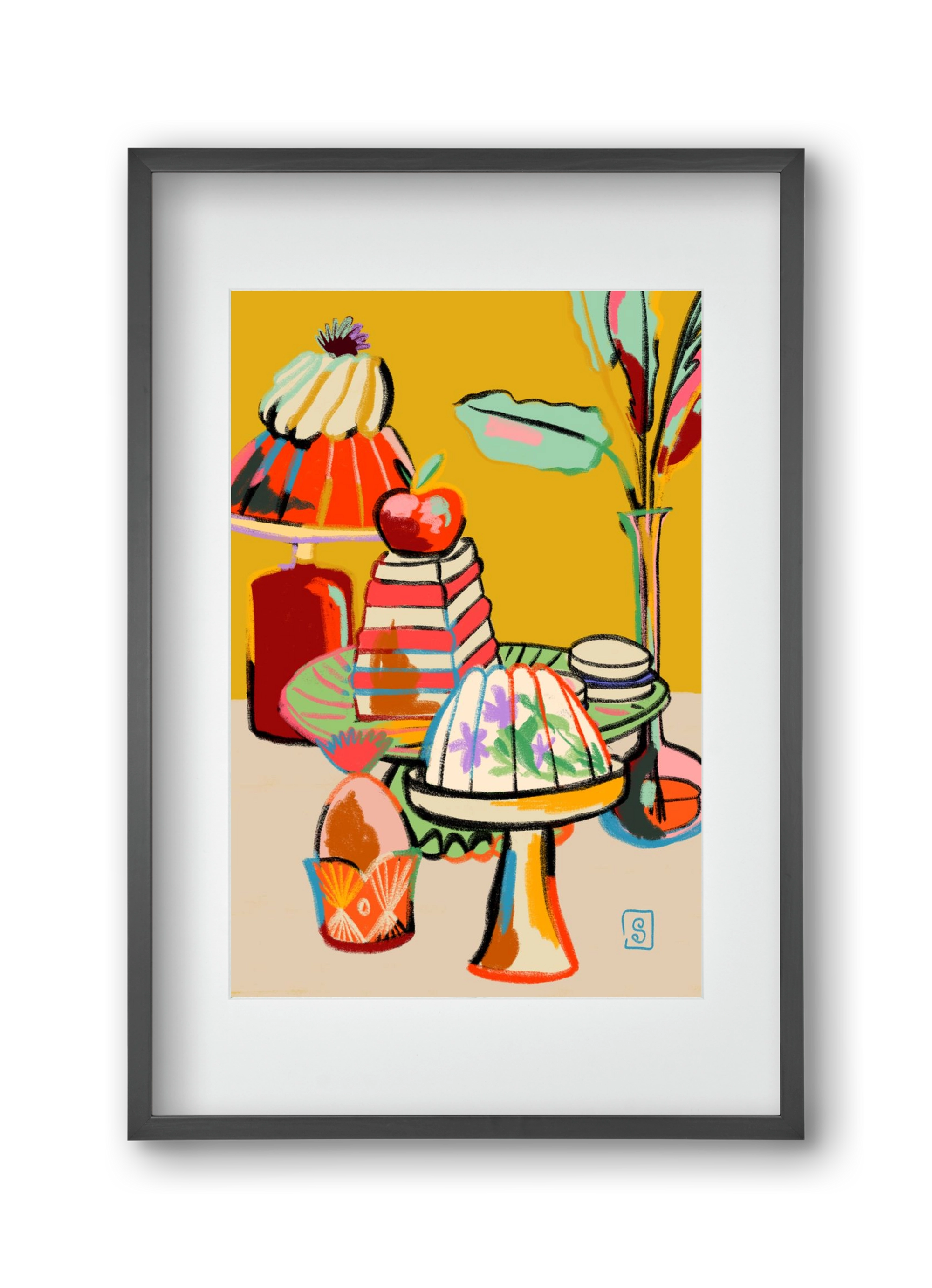 SWEET TOOTH, 30x45 cm (20x30 cm), Fekete keret, paszpartuval