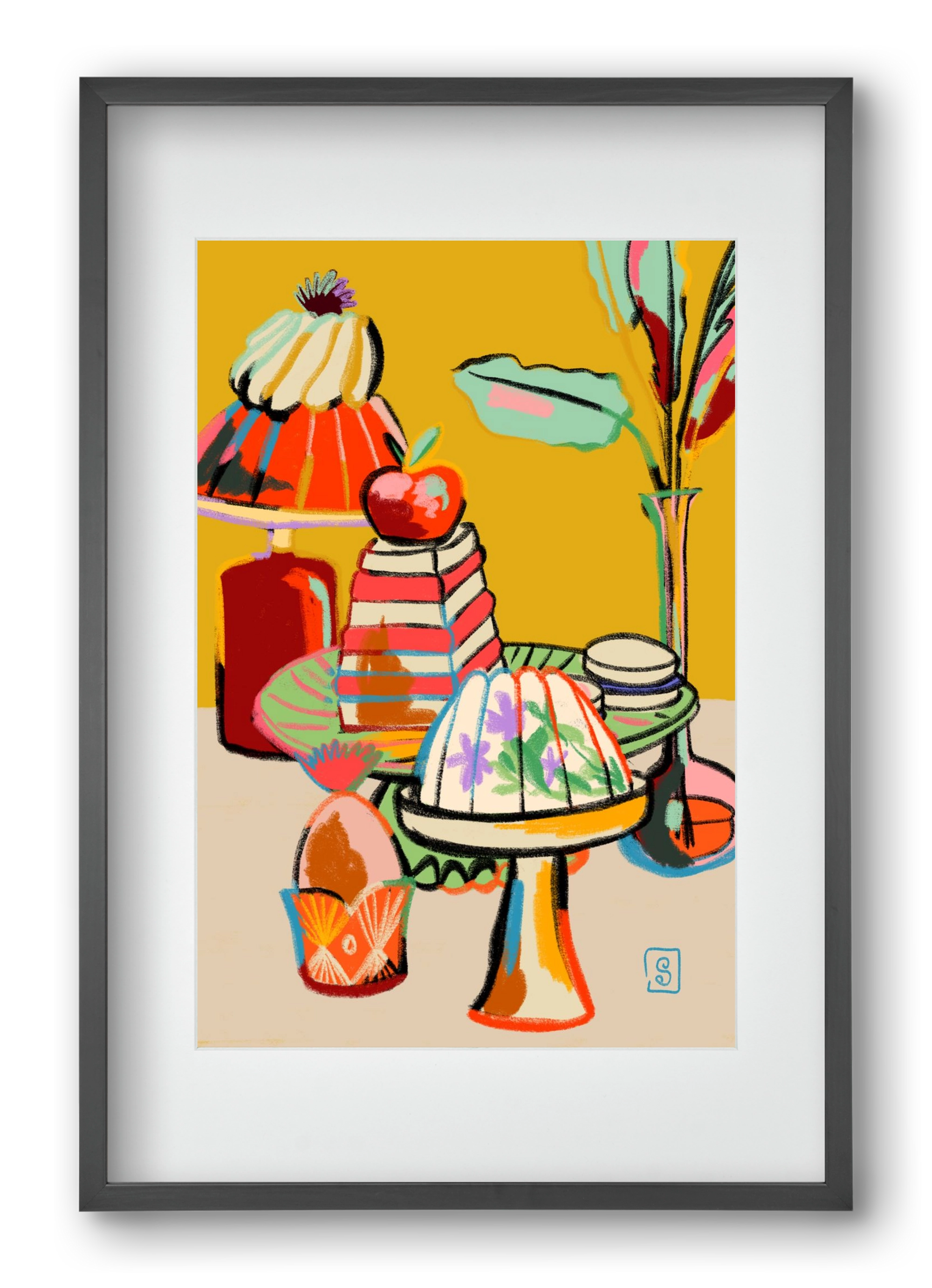 SWEET TOOTH, 40x60 cm (30x45 cm), Fekete keret, paszpartuval