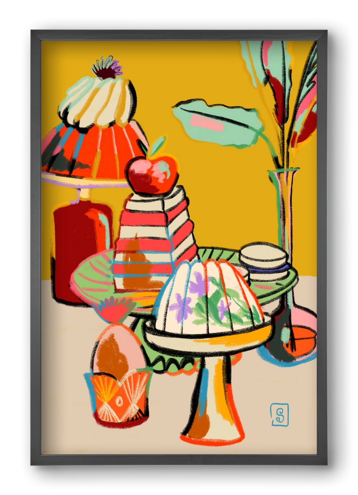 SWEET TOOTH, 40x60 cm (40x60 cm), Fekete keret