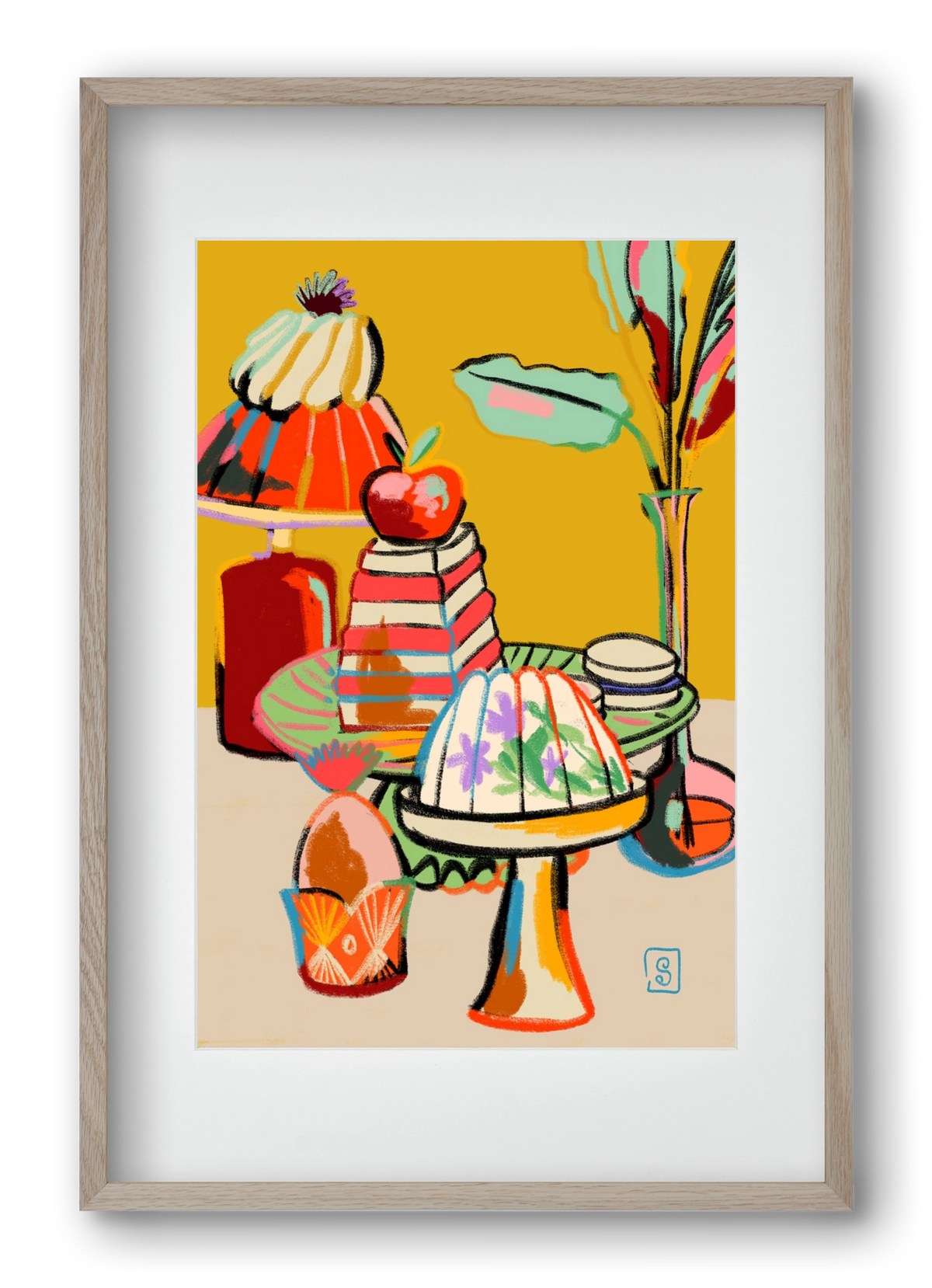 SWEET TOOTH, 40x60 cm (30x45 cm), Tölgy keret, paszpartuval